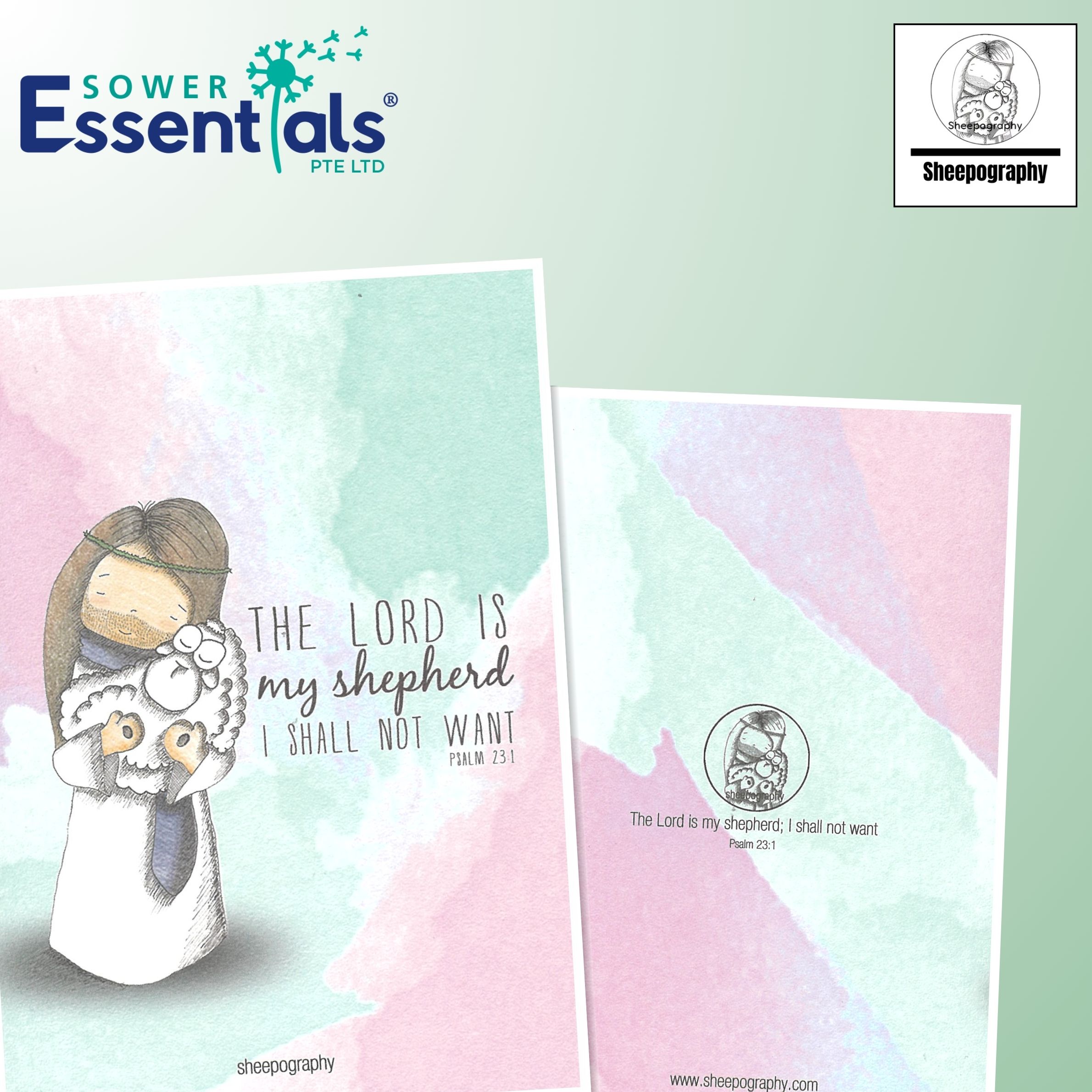 Sheepography Card - Psalm 23:1