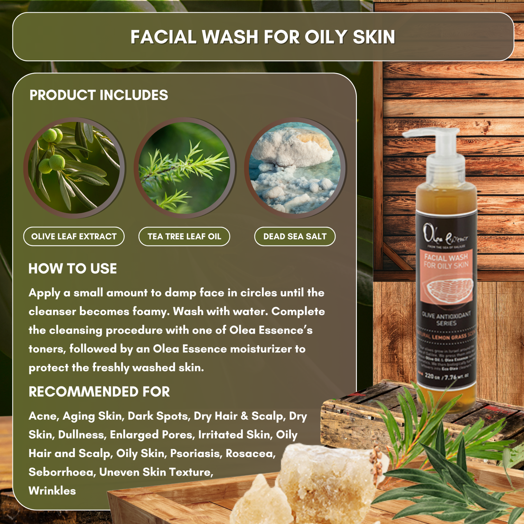 Facial Wash for Oily Skin - 220g/7.76 wt oz