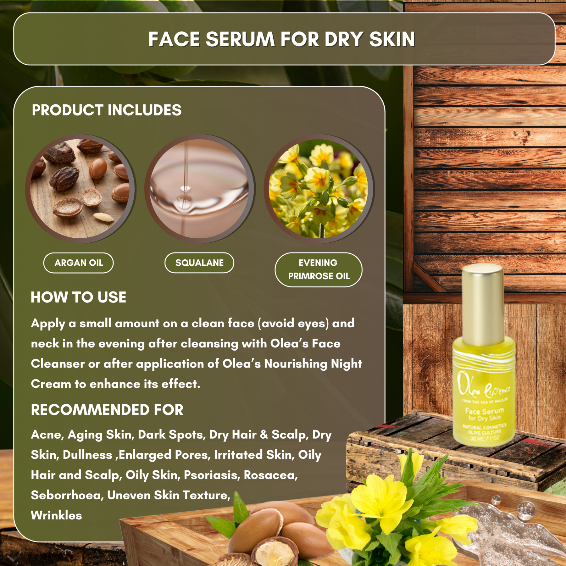 Face Serum for Dry Skin - 28.5g/1 wt oz