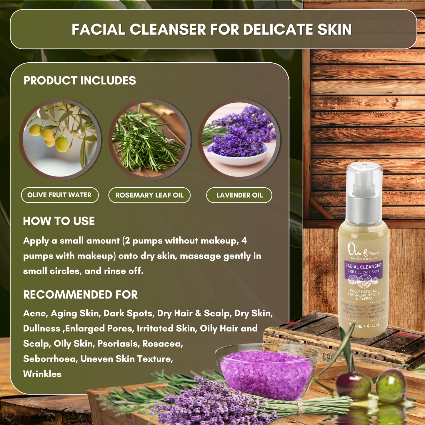 Facial Cleanser for Delicate skin - 120ml/4 fl oz