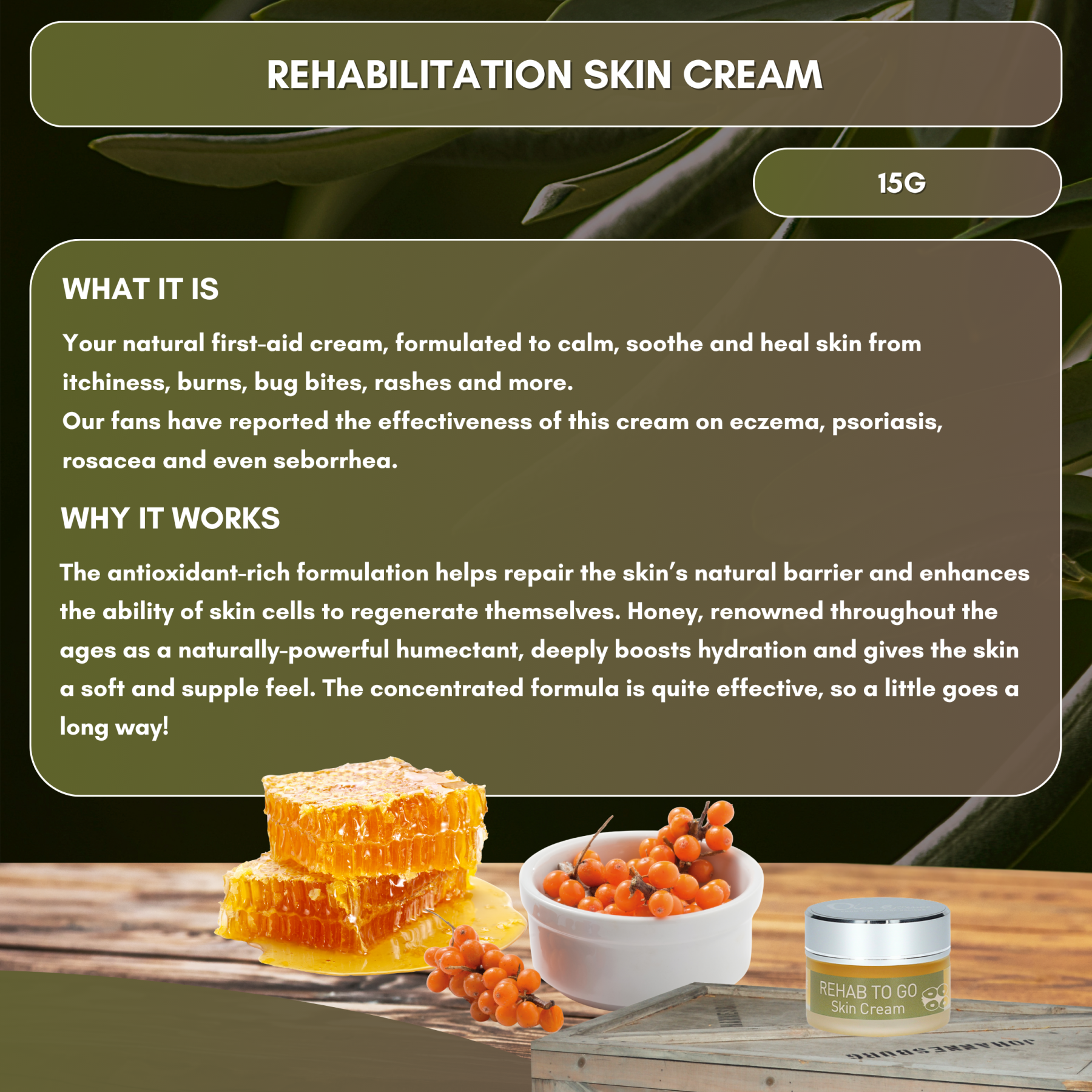 Olea Essence - Rehabilitation Skin Cream (15g)