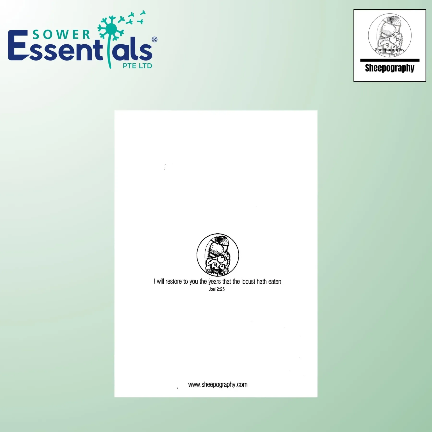 Sheepography Card - Joel 2:25