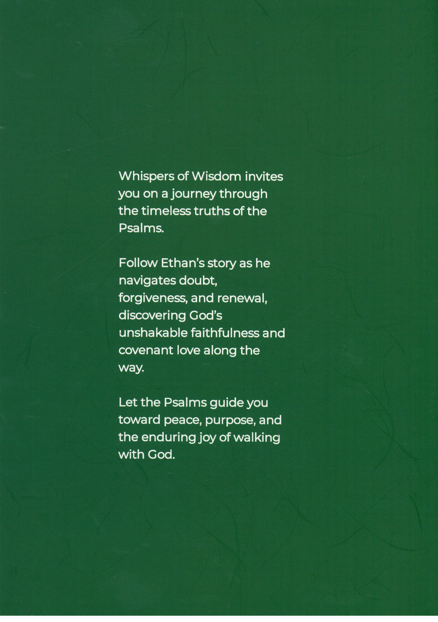 Whispers of Wisdom - Conversations with the Psalms By Dr Moses