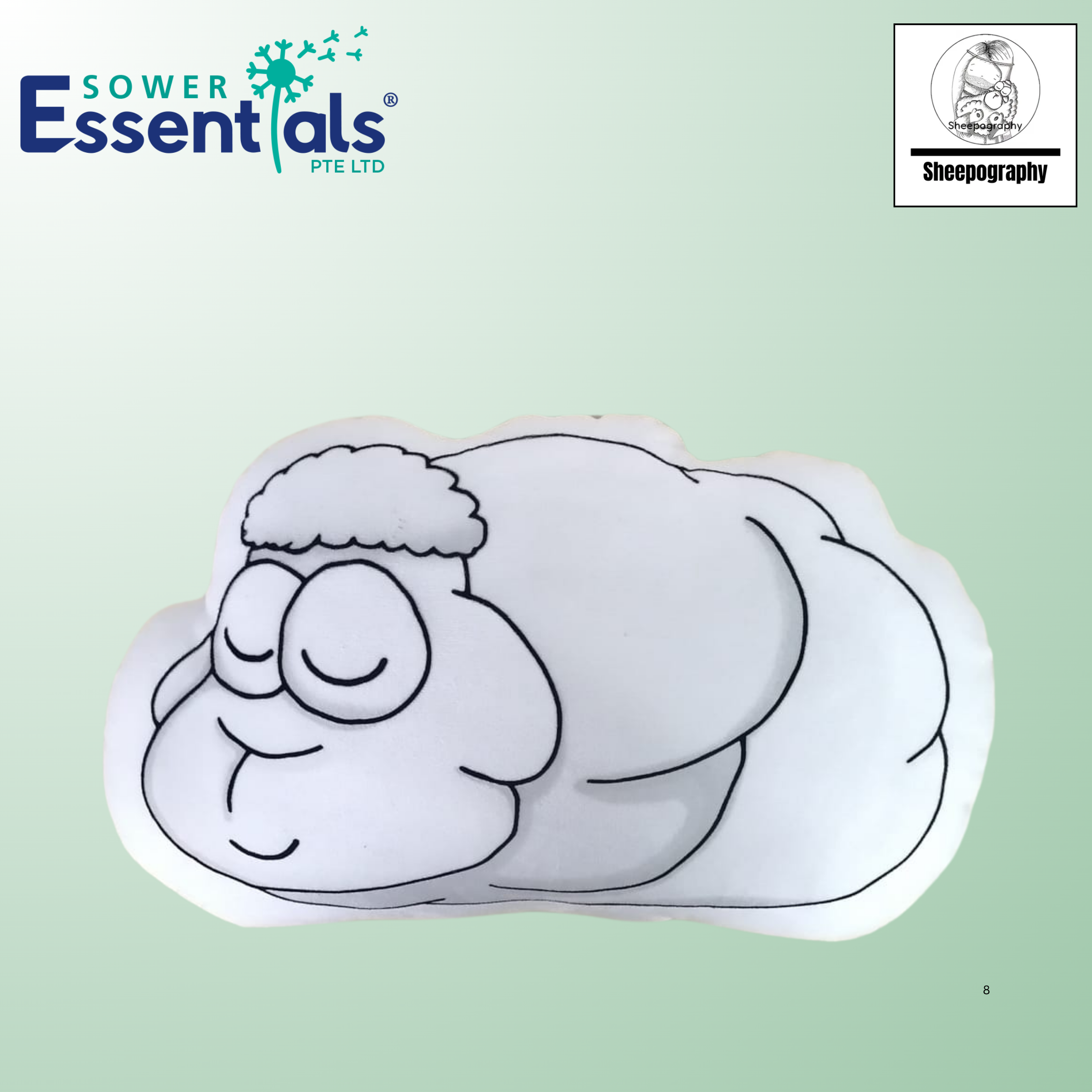 Sheepography Plushie - Sheep Psalm 4:8