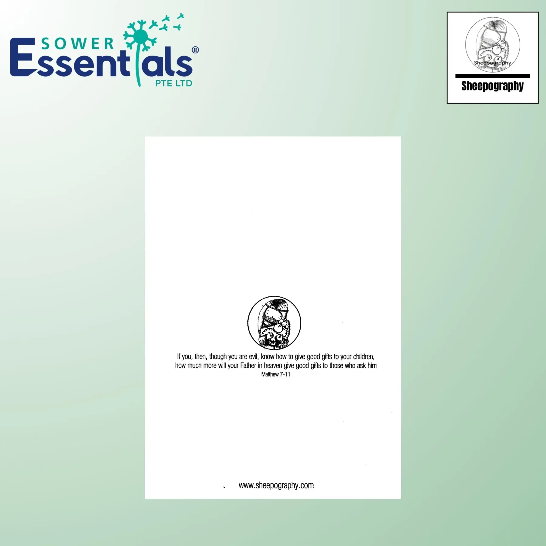 Sheepography Card - Matthew 7:11