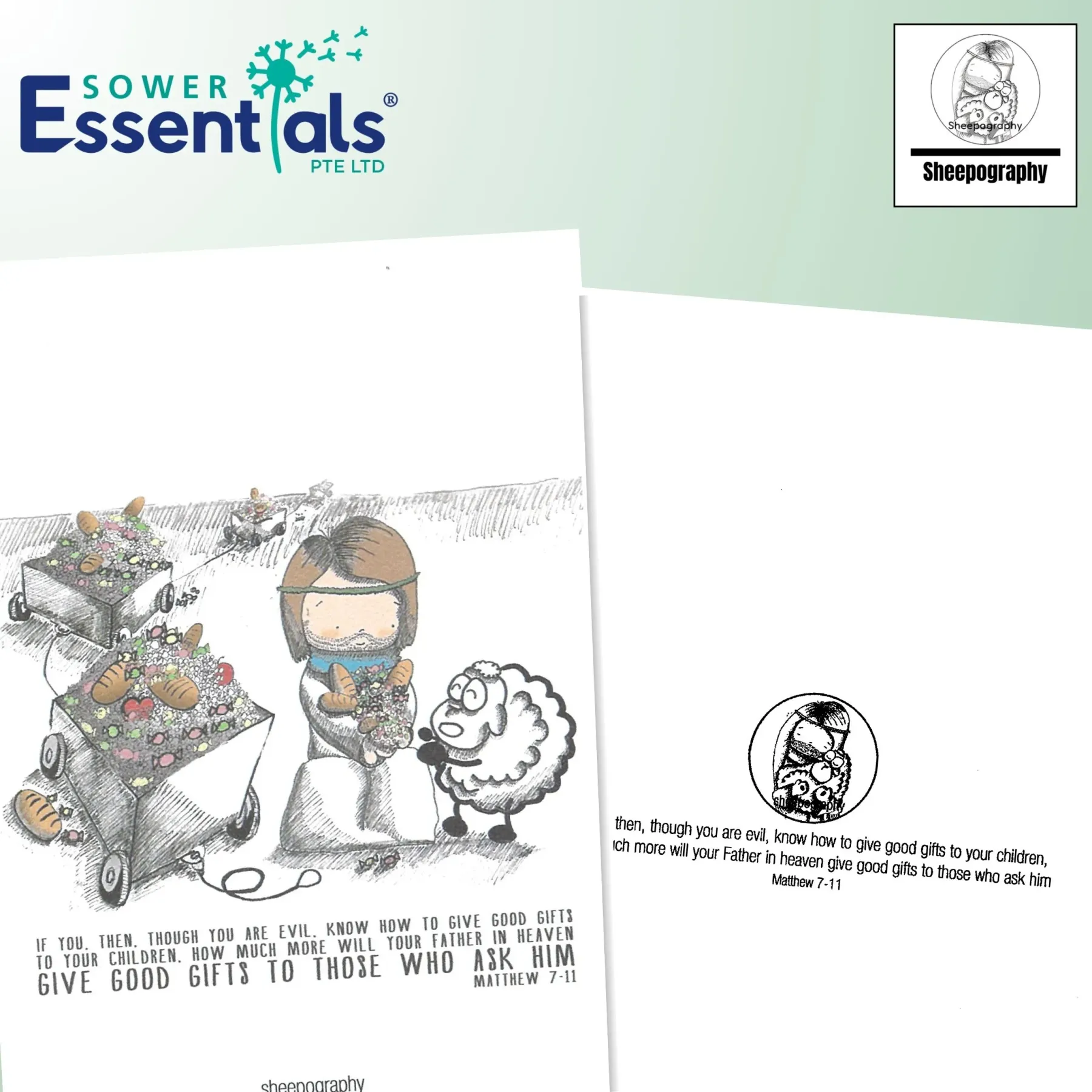 Sheepography Card - Matthew 7:11