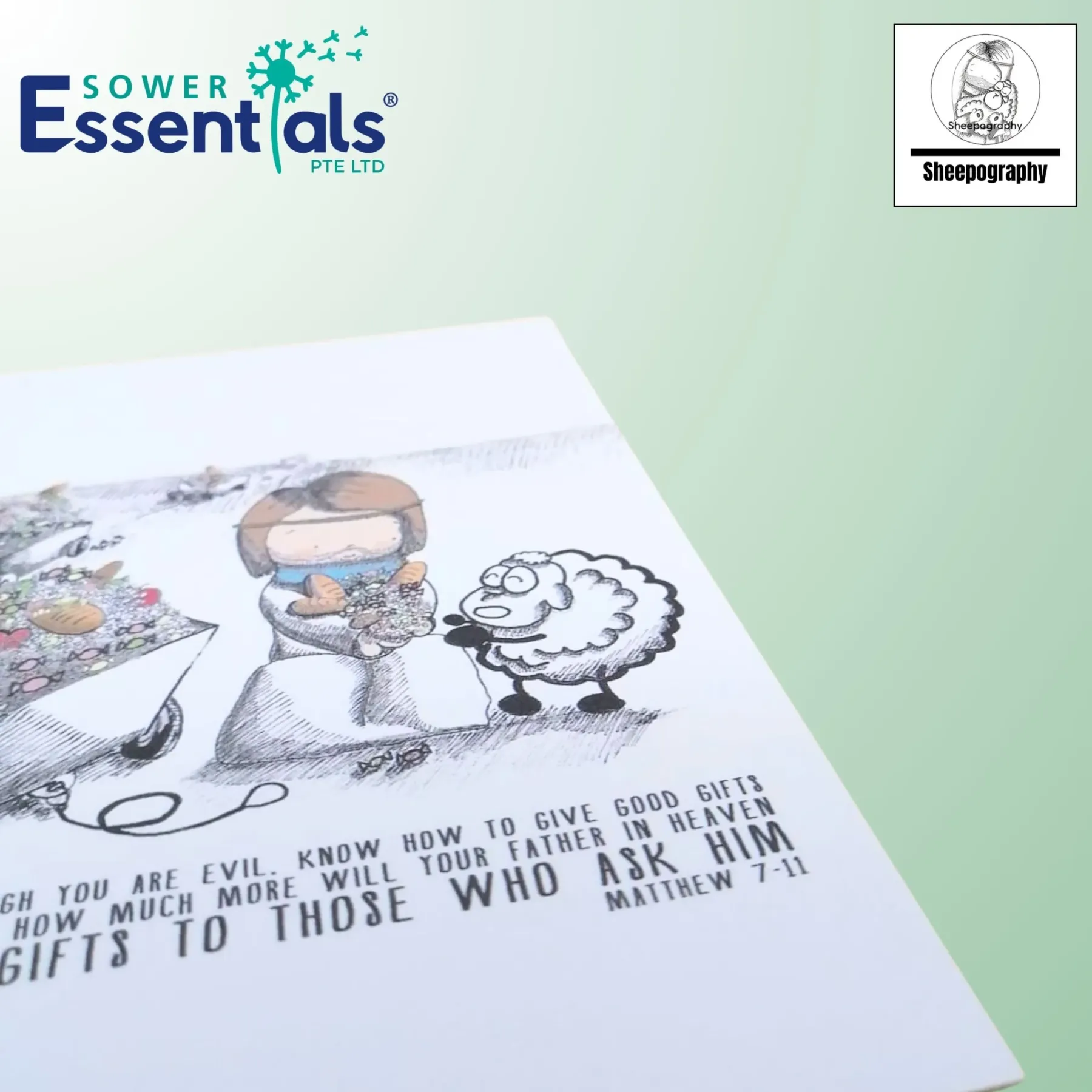 Sheepography Card - Matthew 7:11