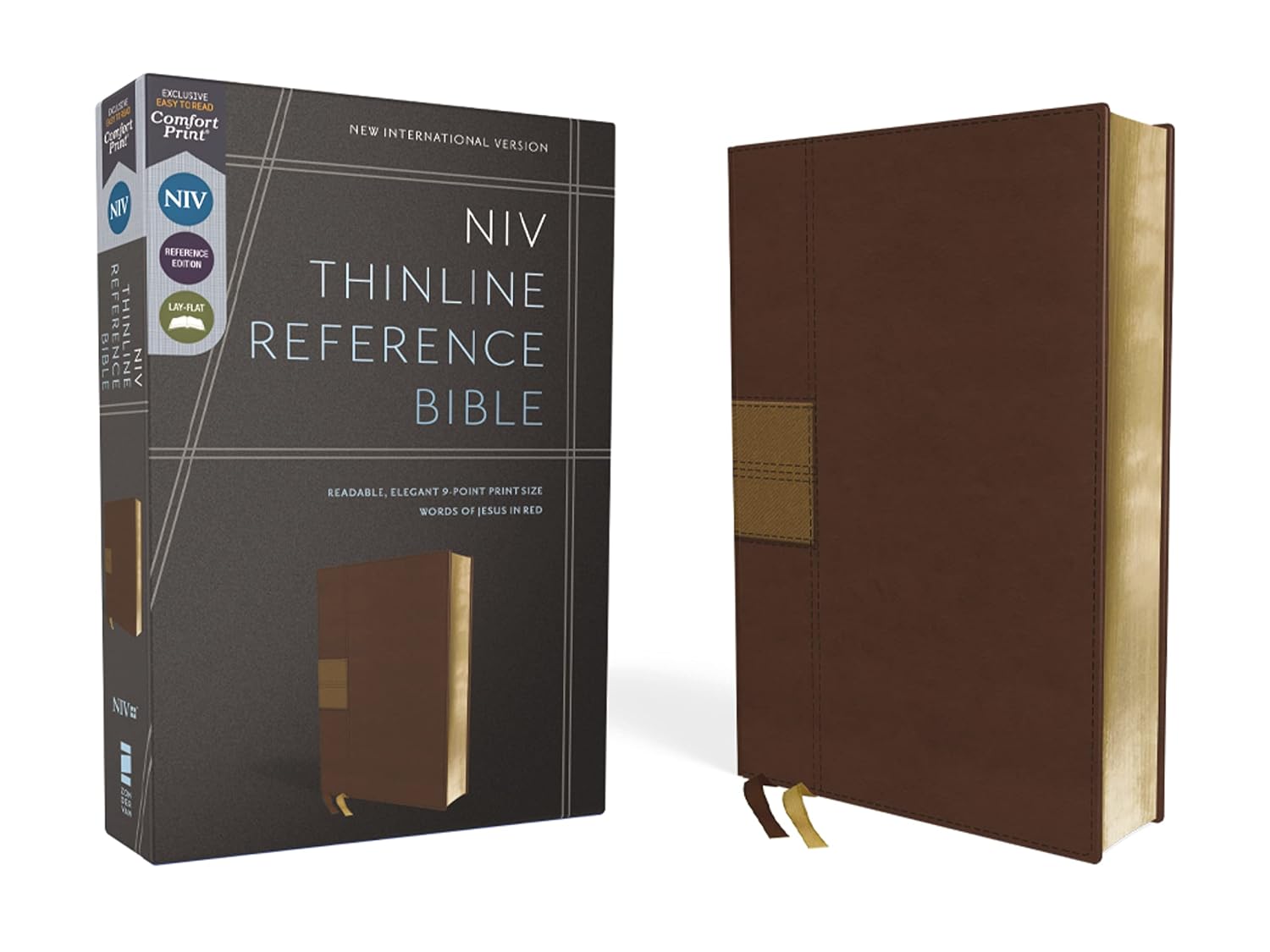 NIV, Thinline Reference Bible, Brown