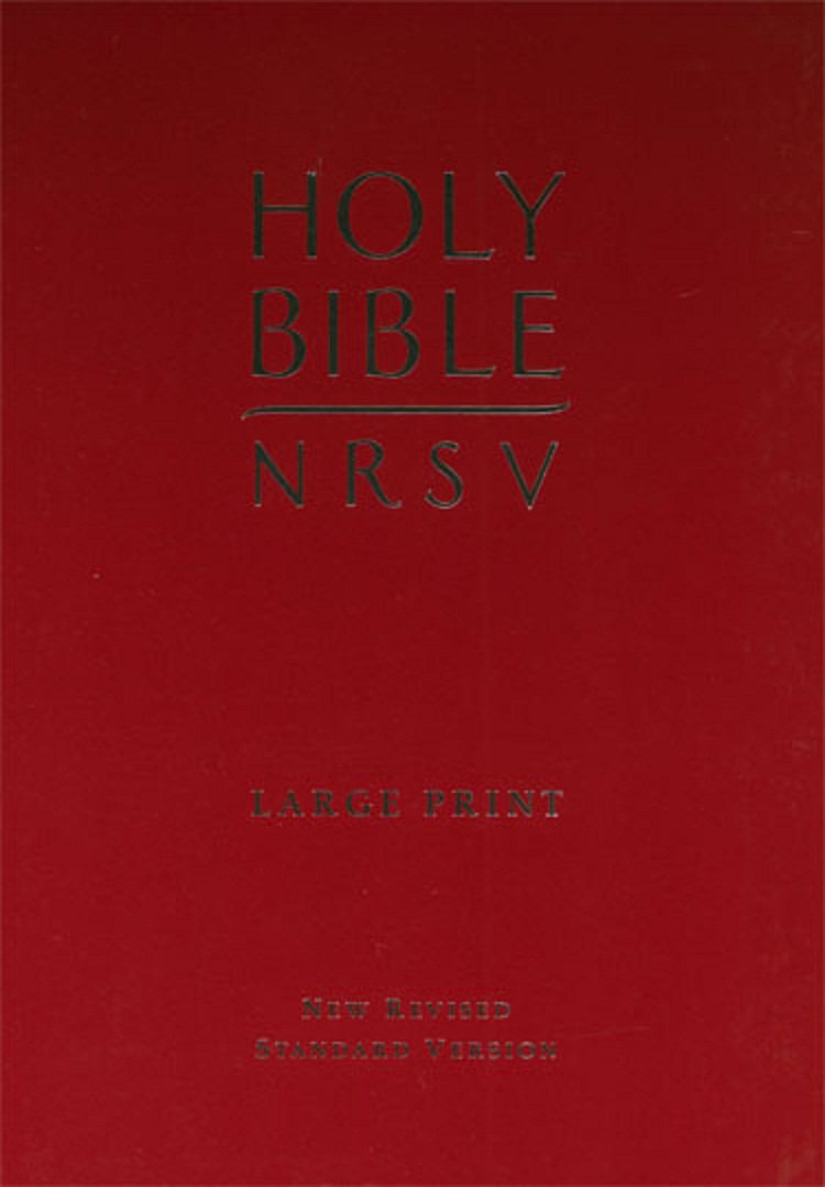 NRSV Large Print HB - Red