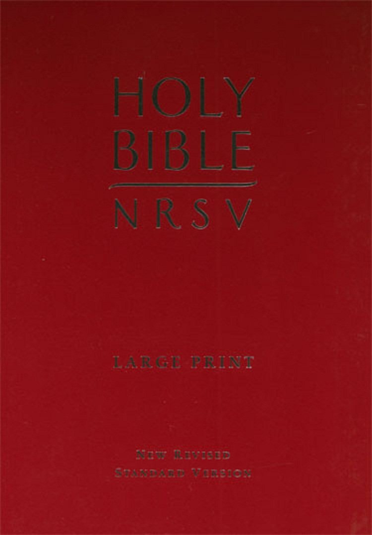 NRSV Large Print HB - Red