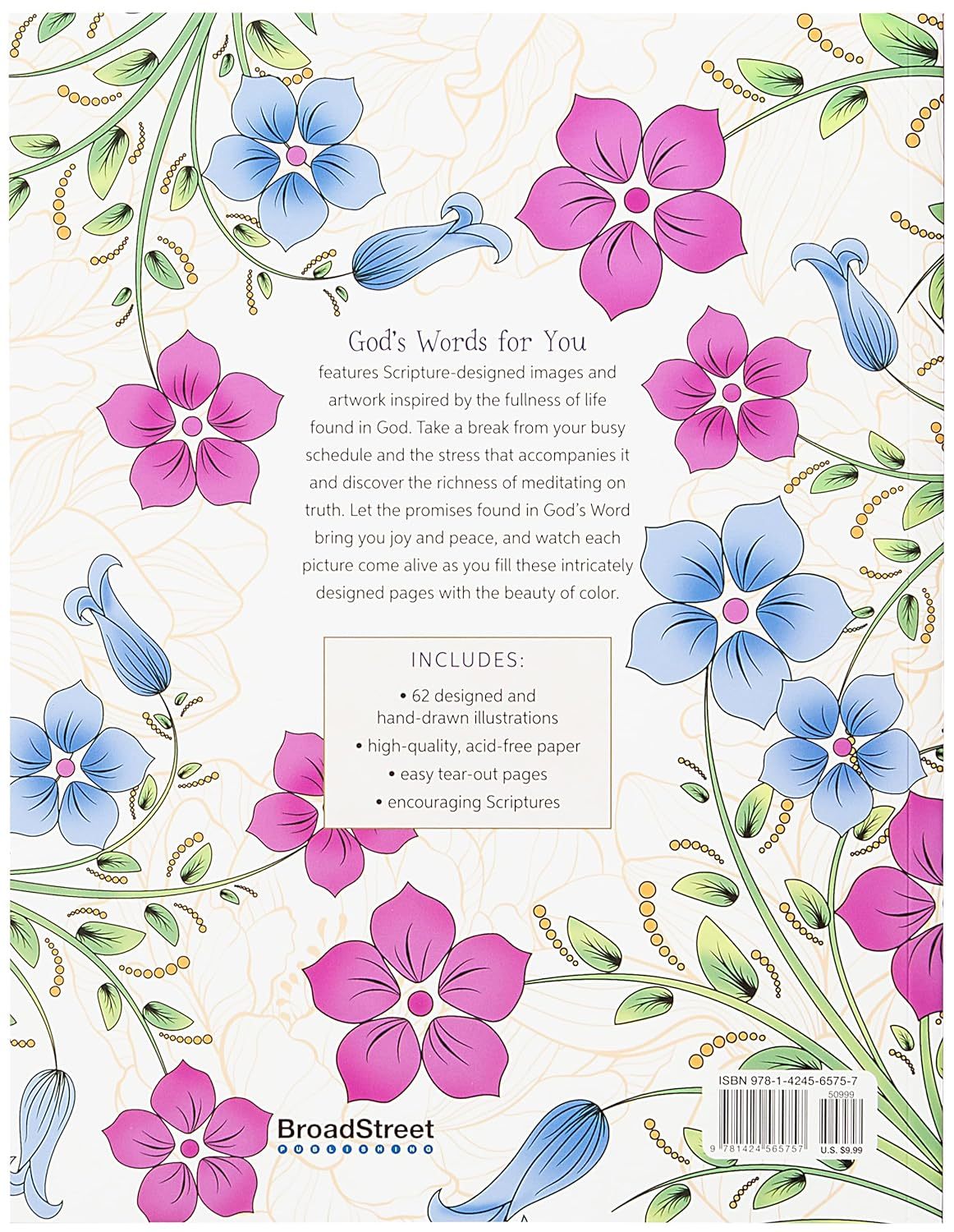 God's Words For You Coloring Book