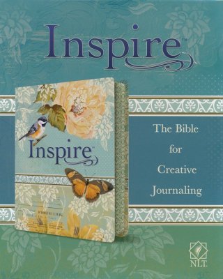 NLT Inspire Bible LeatherLike, Blue/Cream