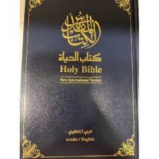 Arabic / NIV Bilingual Bible, Hardcover, Burgundy/Blue