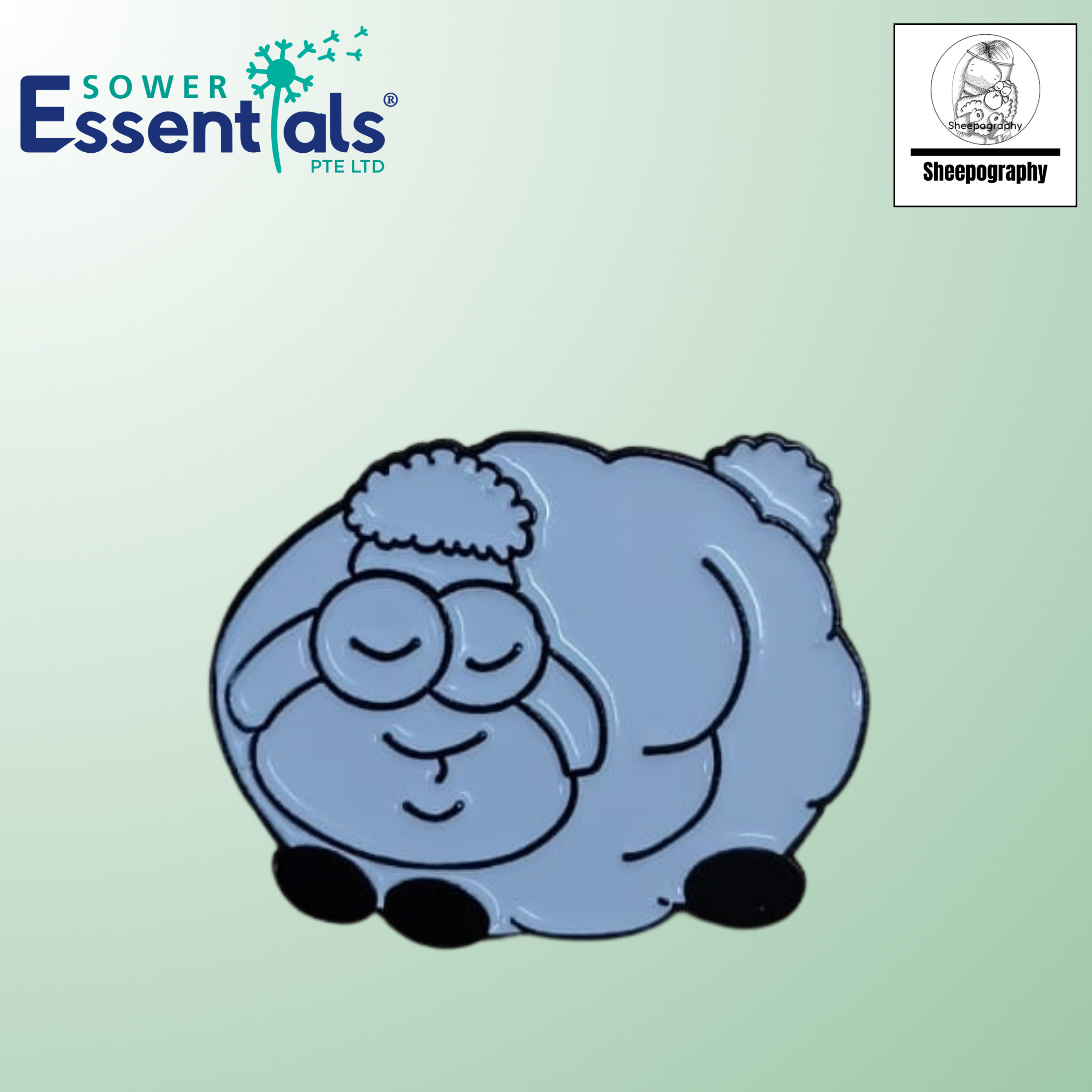 Sheepography Enamel Pin