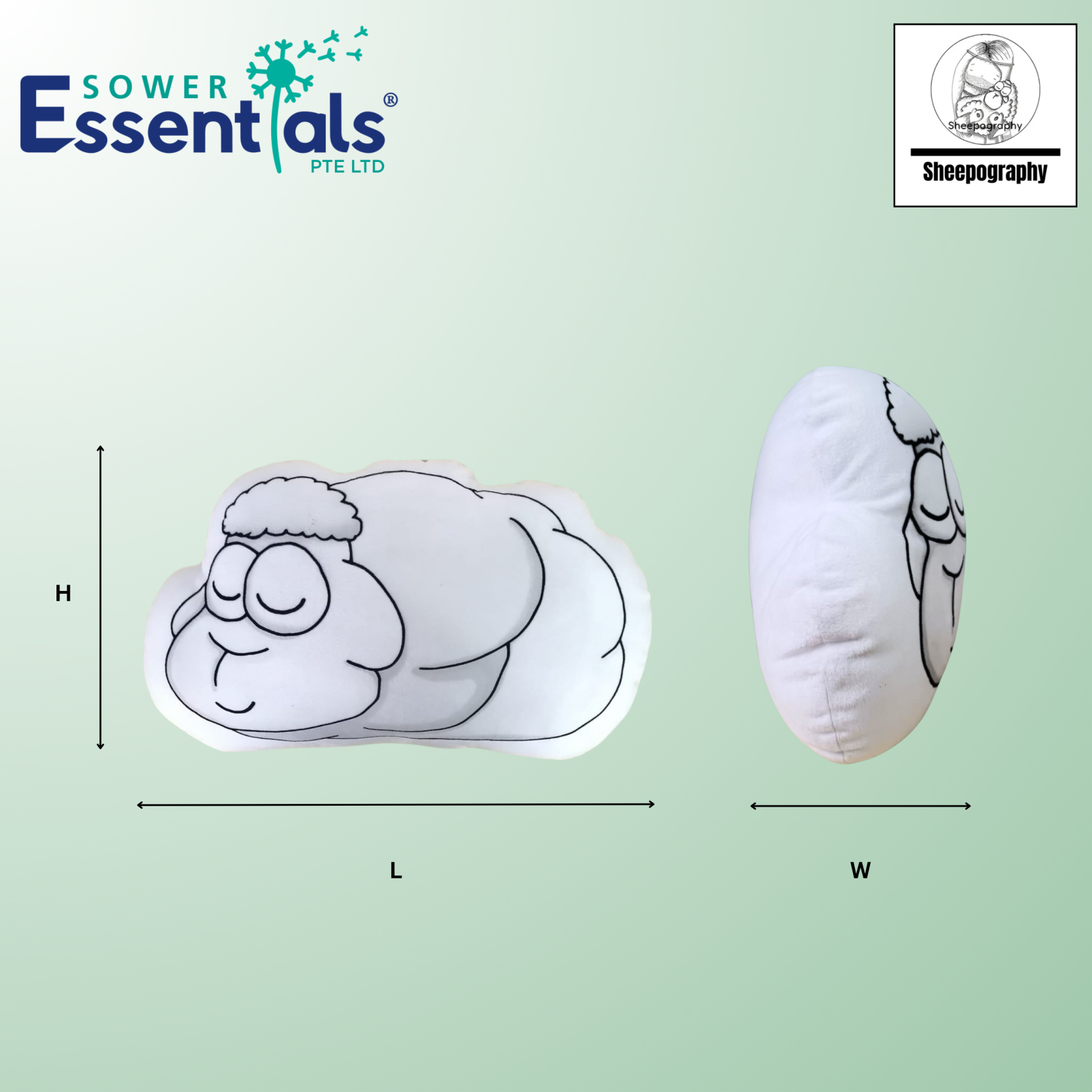 Sheepography Plushie - Sheep Psalm 4:8