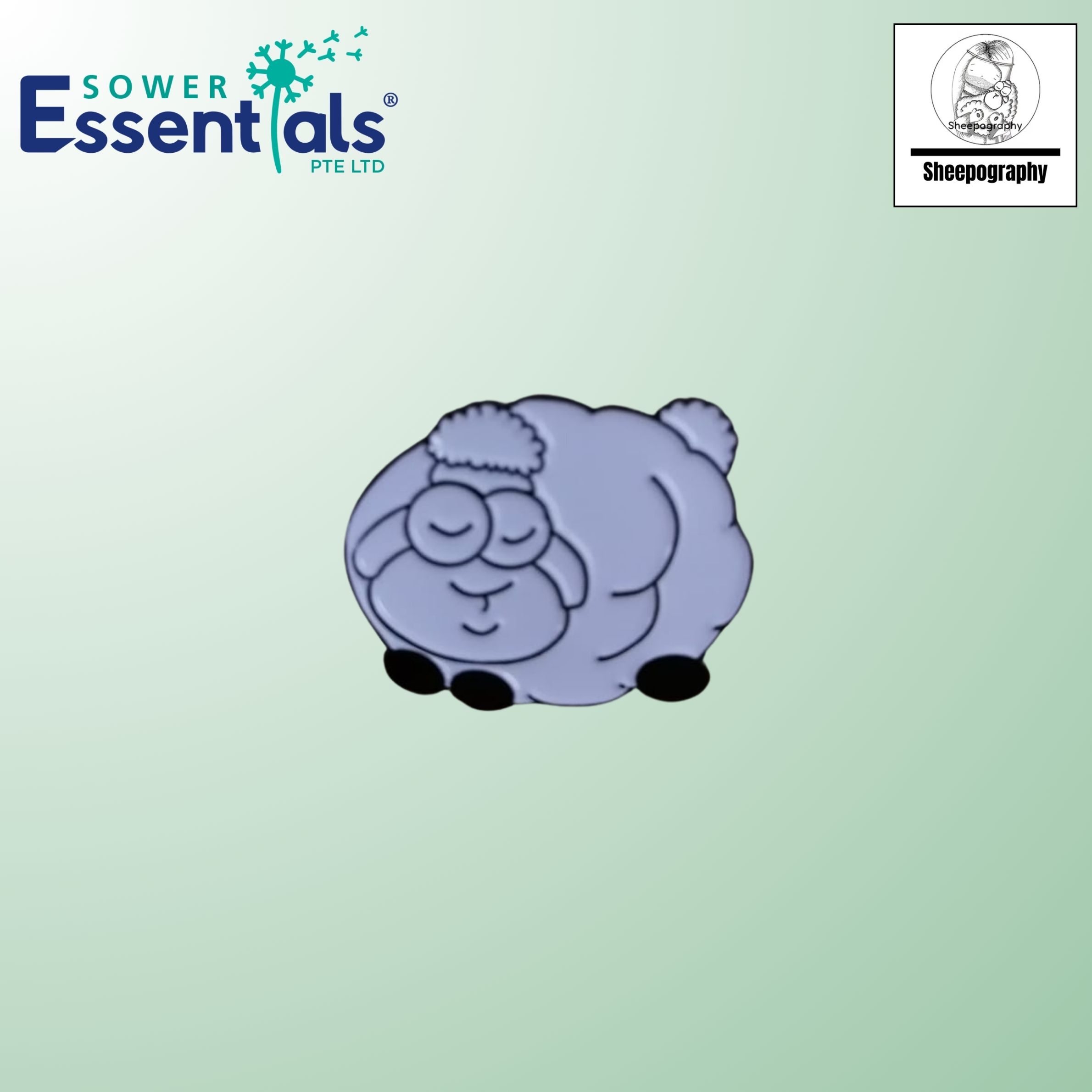 Sheepography Enamel Pin