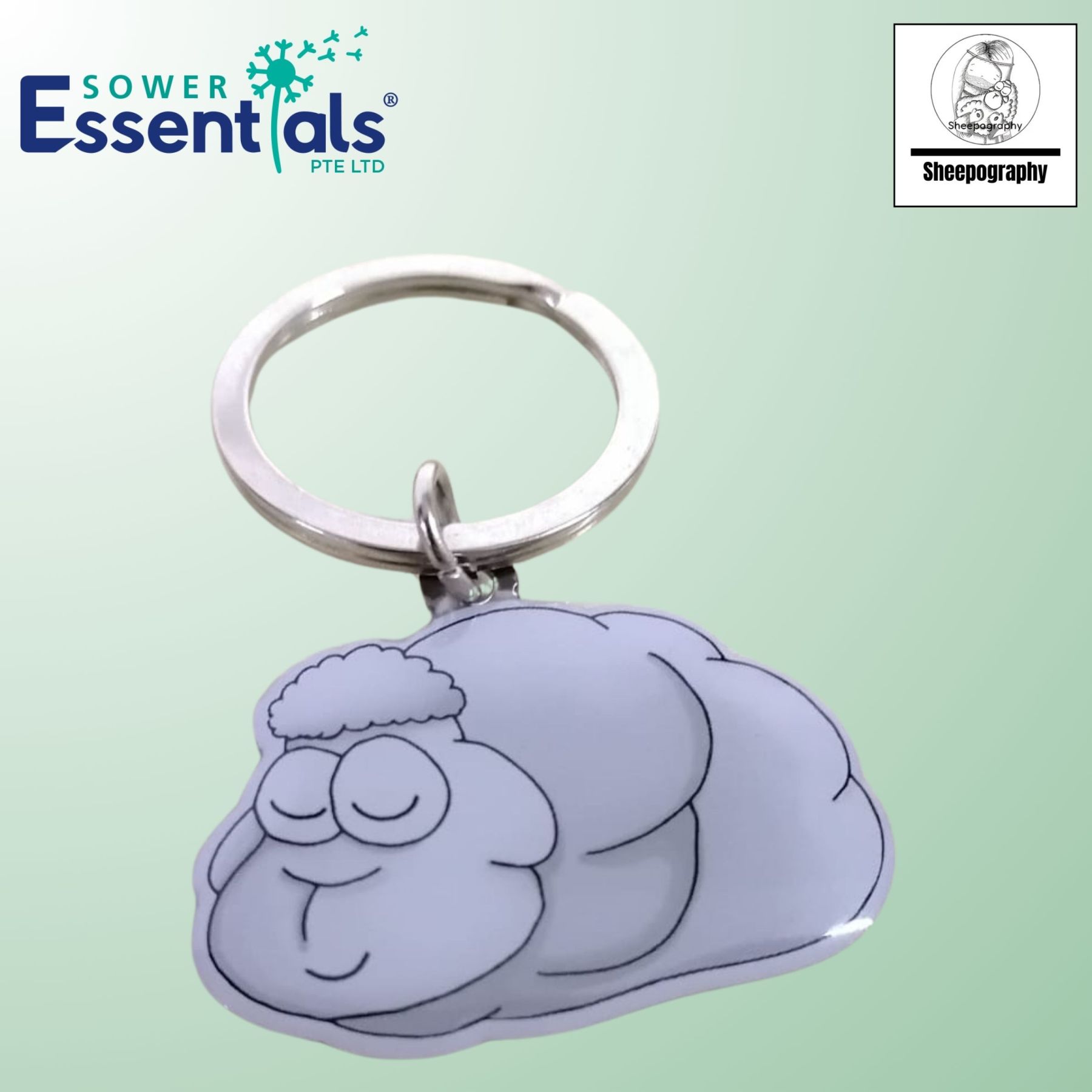 Sheepography Keychain - At Rest