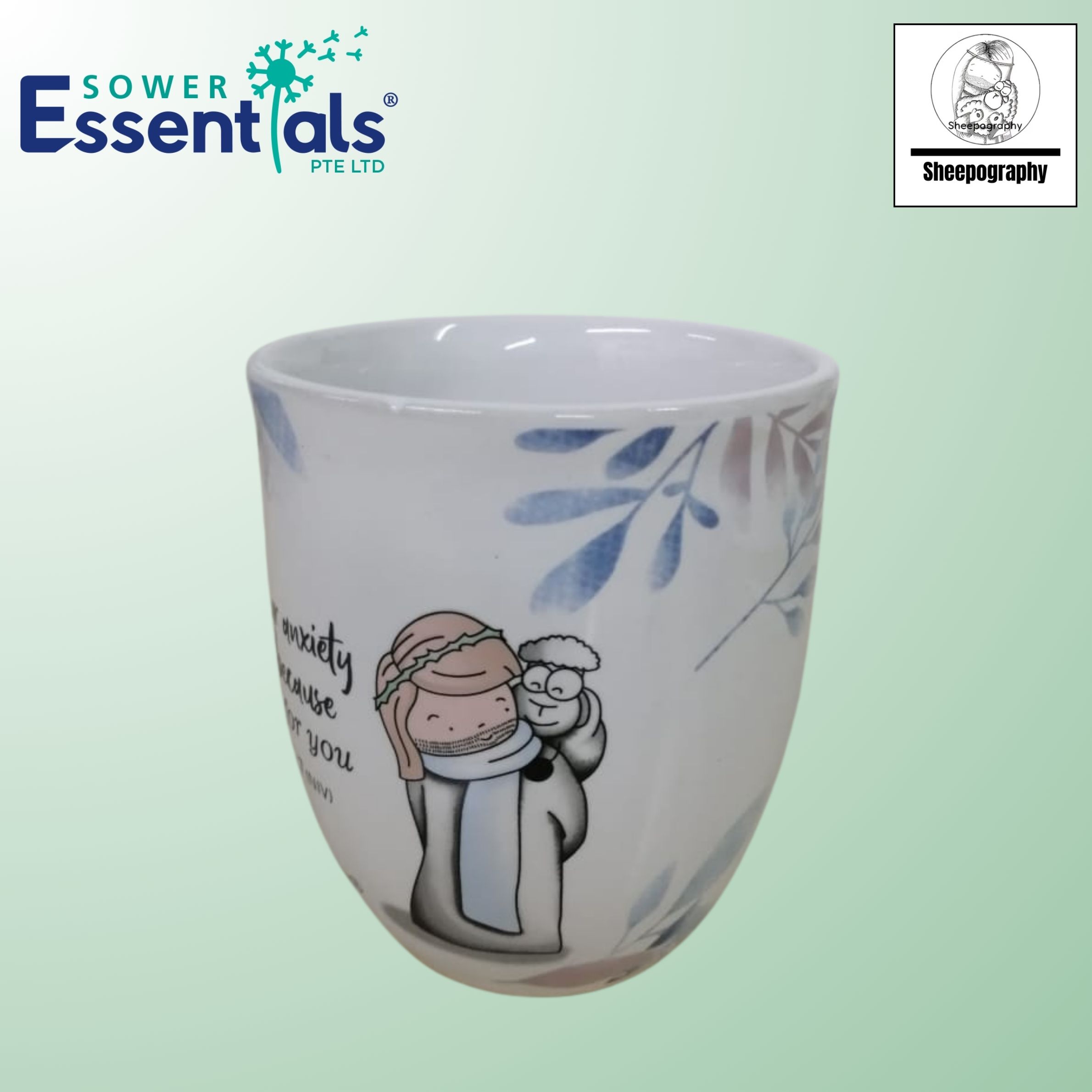 Sheepography Mug Design 2 (1 Peter 5:7)