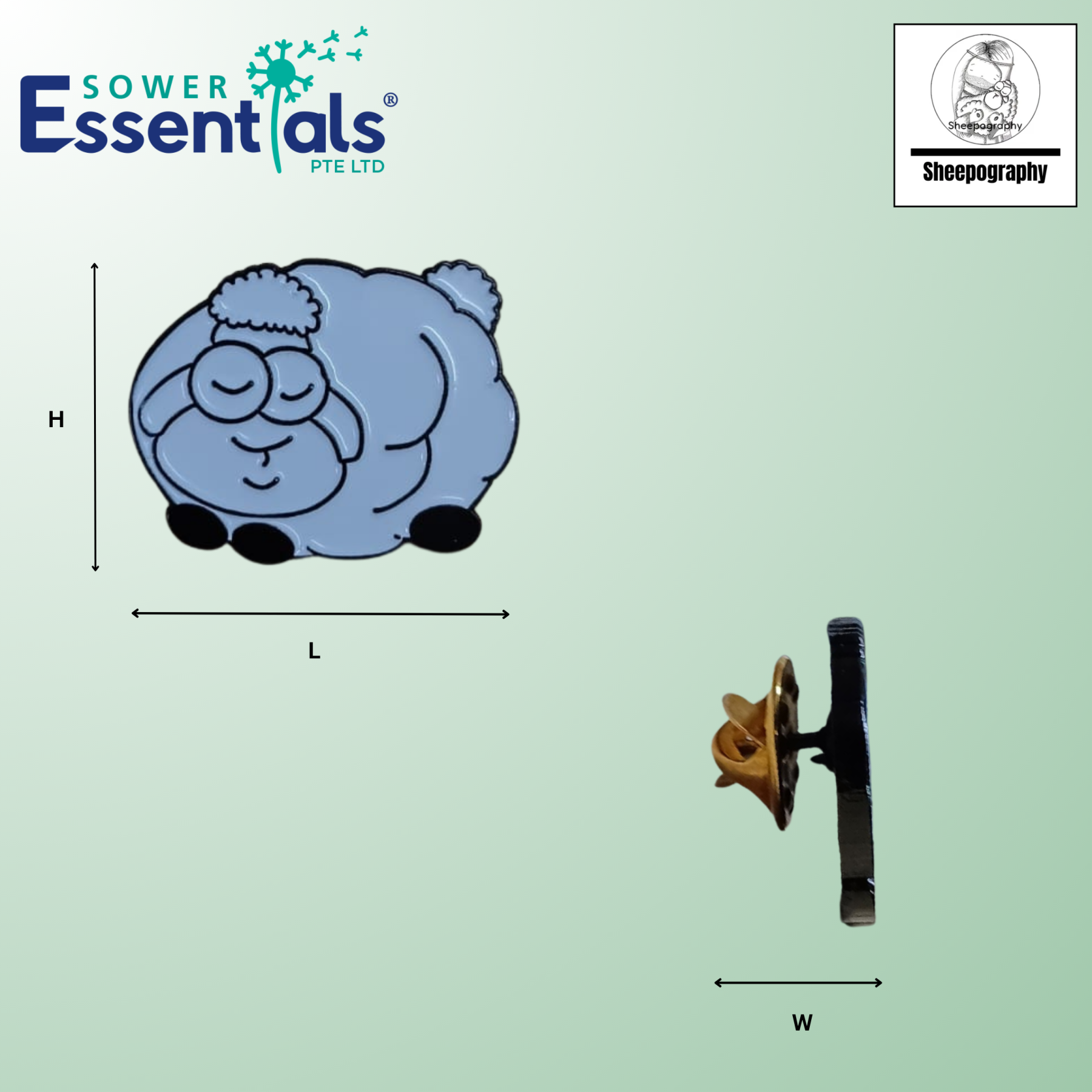 Sheepography Enamel Pin