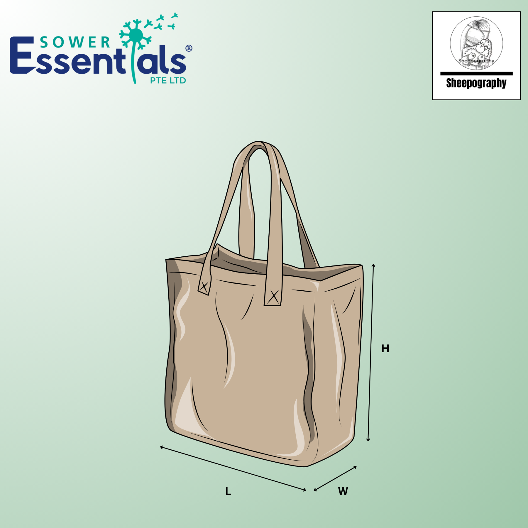 Sheepography - Assorted Tote Bag (2-Side)