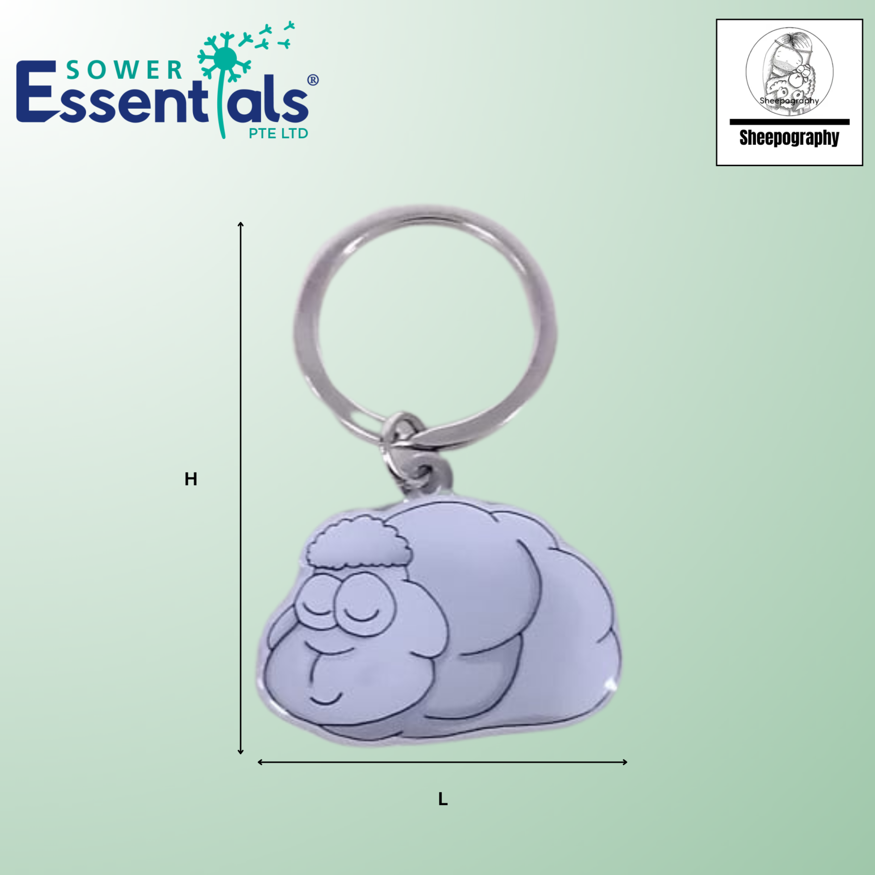 Sheepography Keychain - At Rest