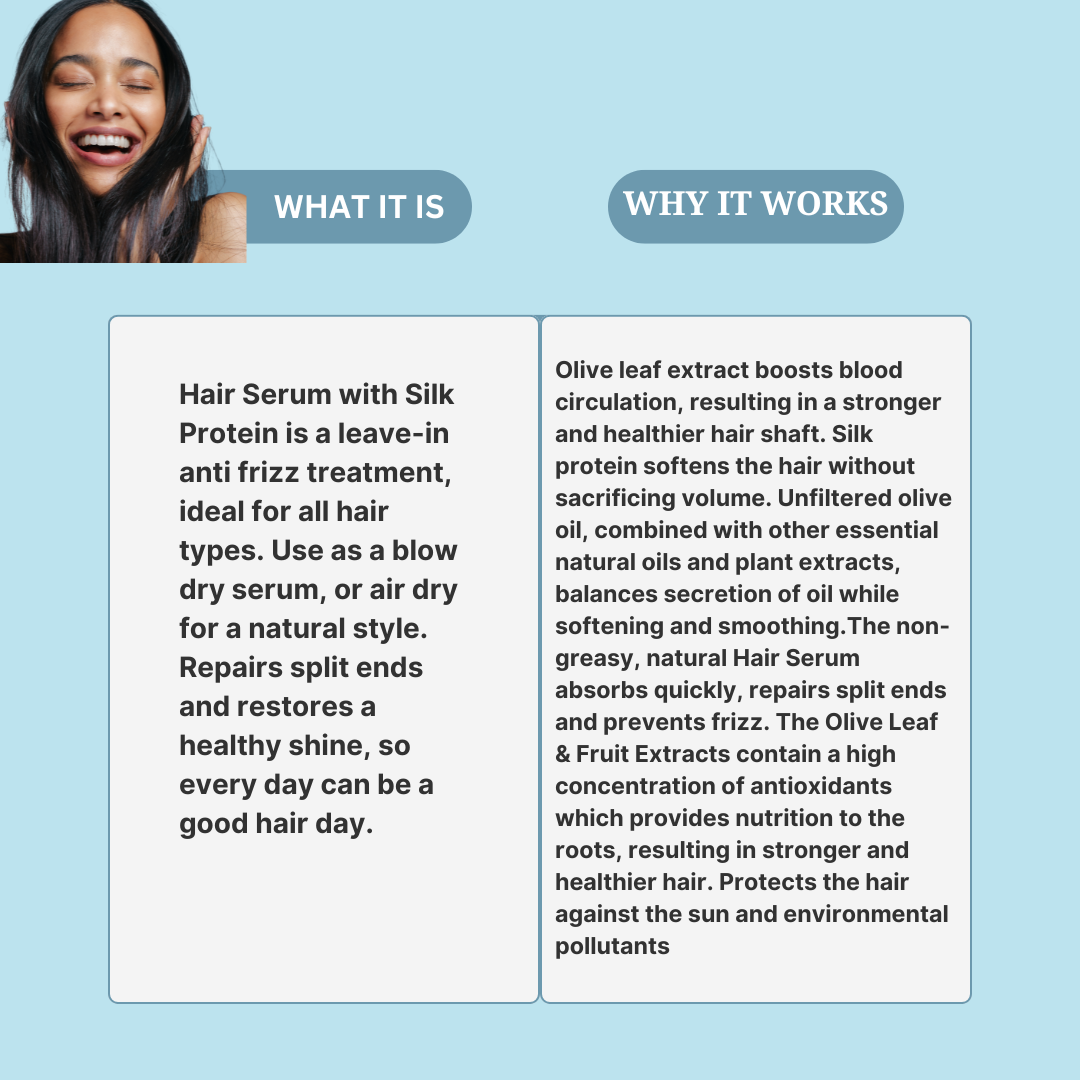 Hair Serum with Silk Protein 95g/3.35 wt oz