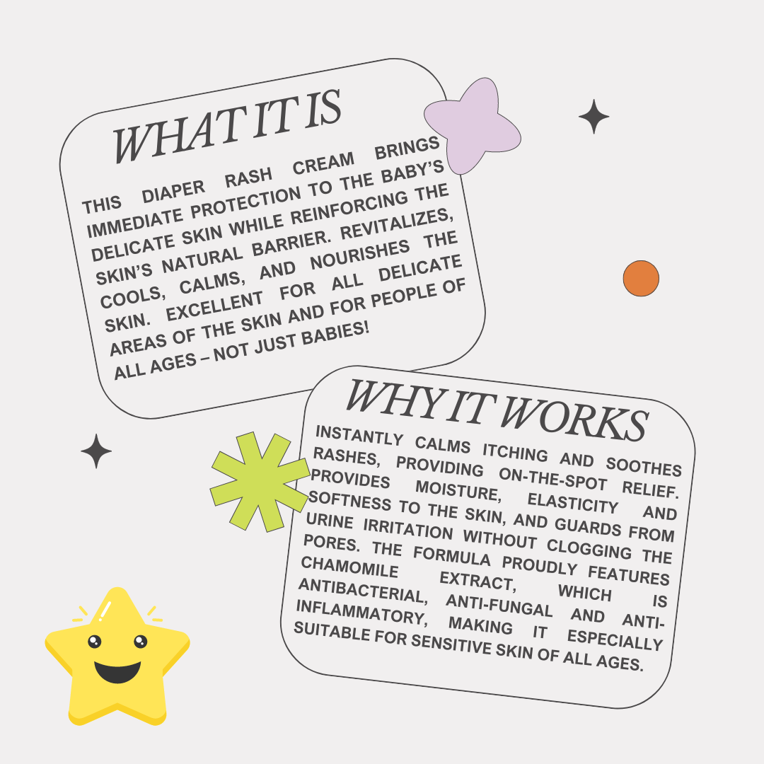 Baby Soothing Relief Diaper Rash Cream / Rash & Irritation Cream 95g/3.35 wt oz