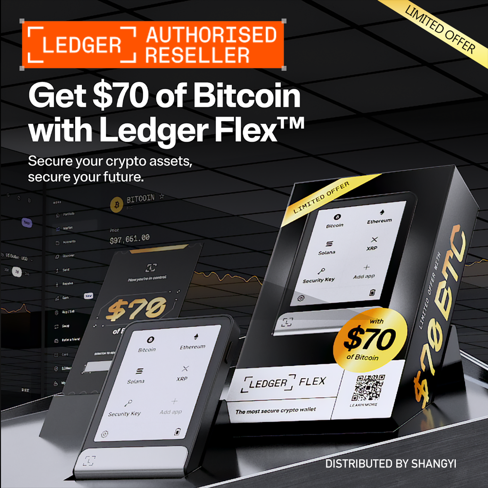 [Singapore]Ledger Flex™ with $70 BTC Crypto Hardware Wallet