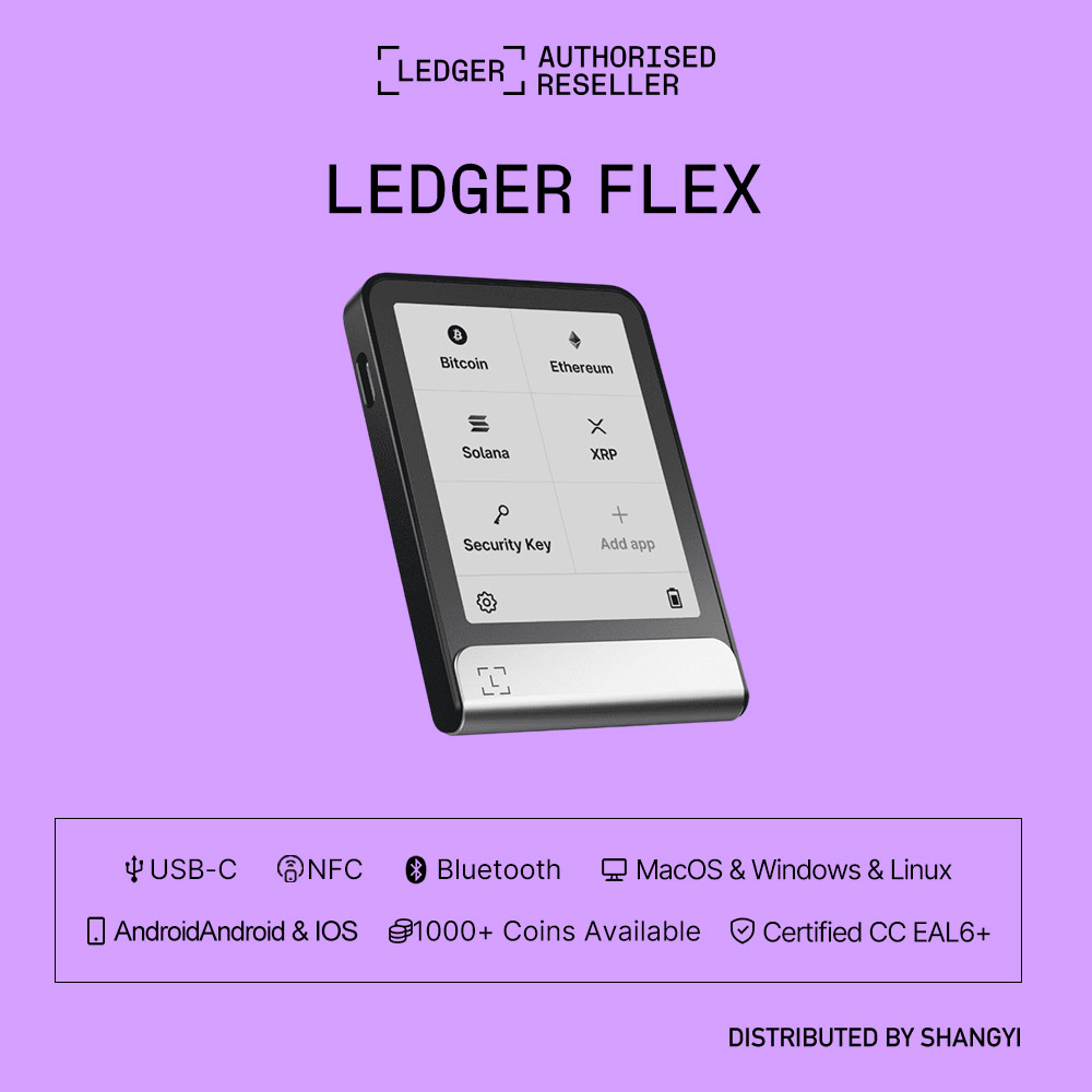 [Mainland][Recovery Key]Ledger Flex™ Crypto Hardware Wallet Including Ledger Recovery Key -ShangYi
