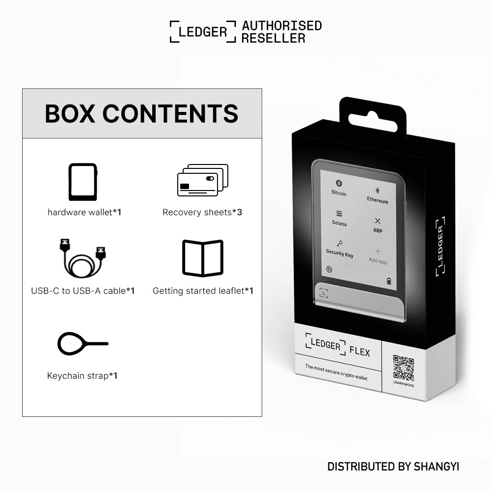 [Mainland][Recovery Key]Ledger Flex™ Crypto Hardware Wallet Including Ledger Recovery Key -ShangYi