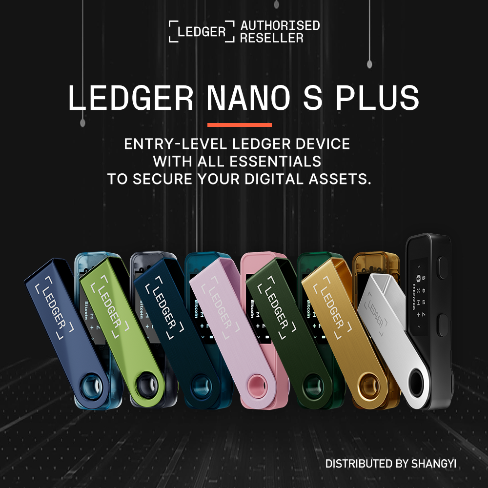 [Singapore]Ledger Nano S Plus Crypto Hardware Wallet Ledger wallet digital wallet bitcoin wallet cold storage digital wallet cryptocurrency-ShangYi