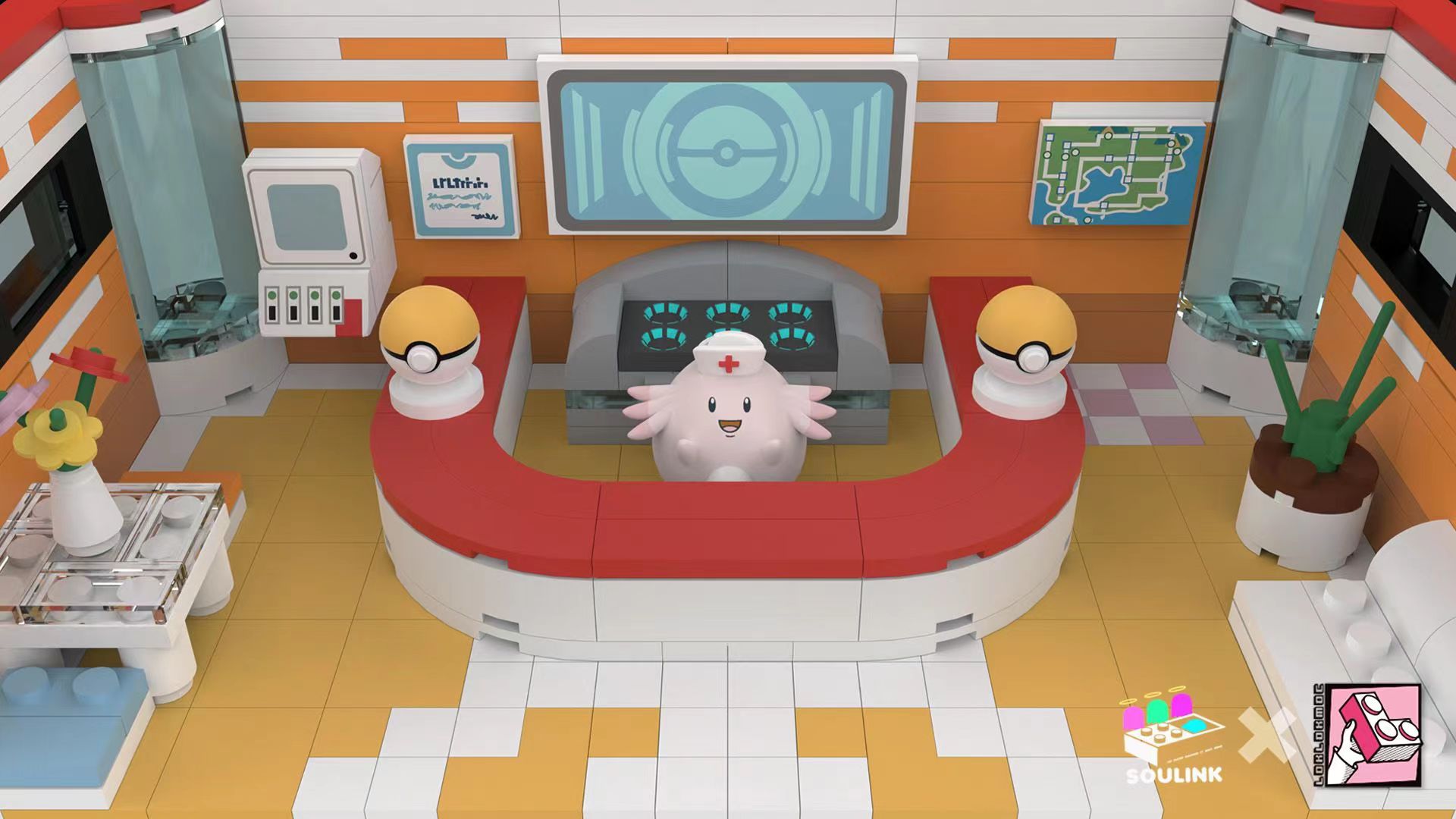 Elf center custom moc:（The scene does not include Chansey and minifigures）