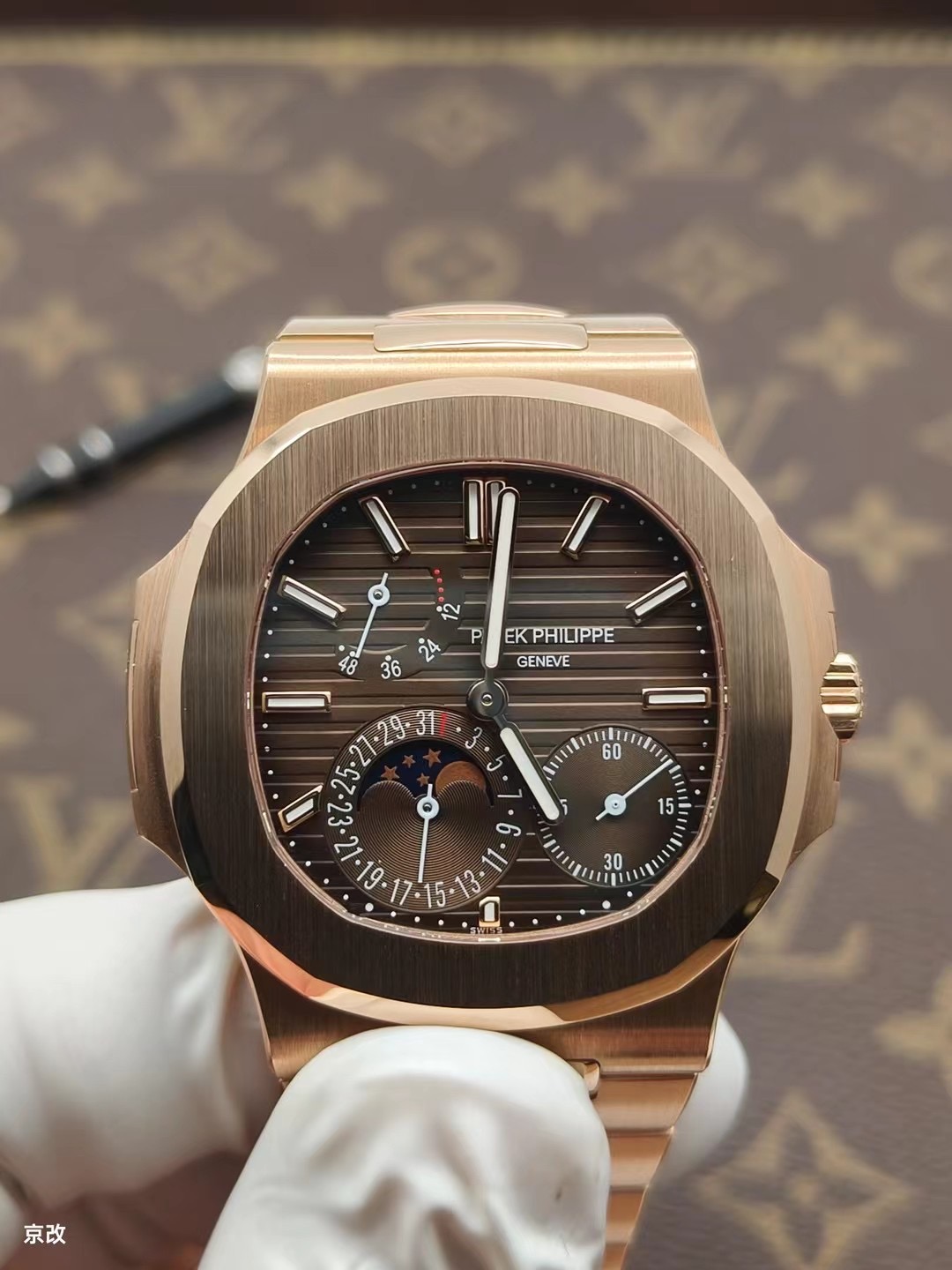 全18K金 定制无卡度机芯  Patek Philippe 5712R