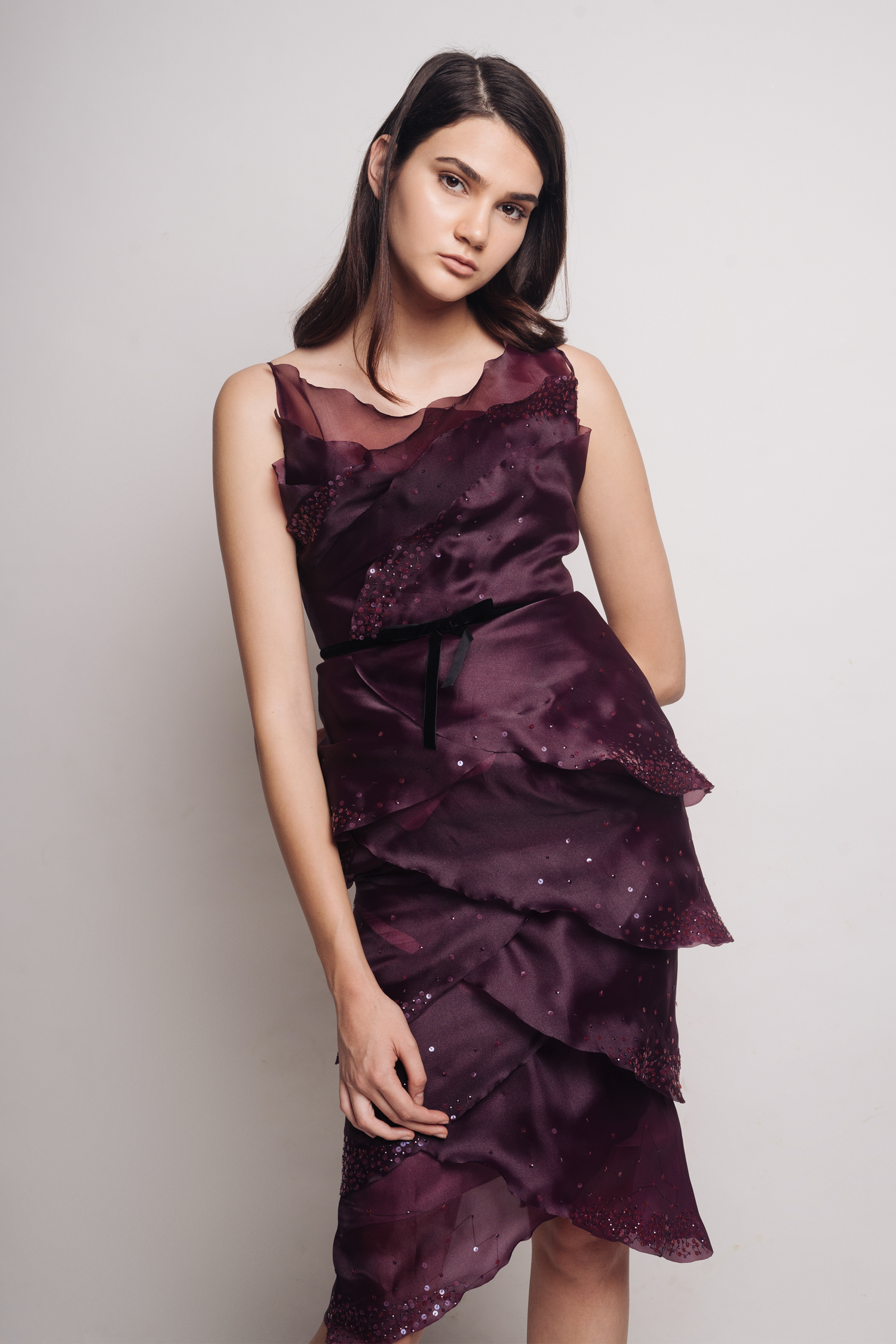 Amur Dress - Maroon
