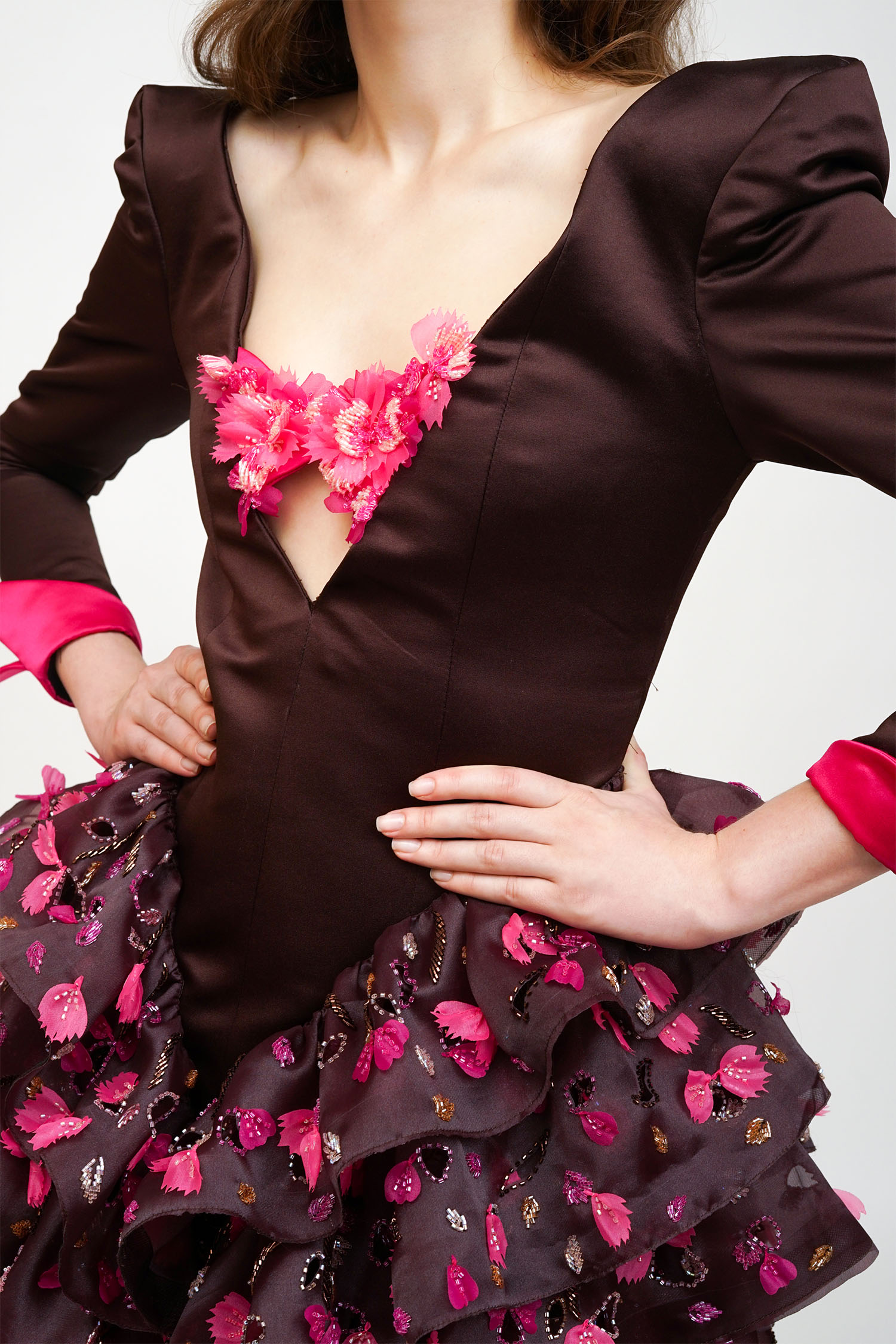 Bolva Mini Dress - Brown