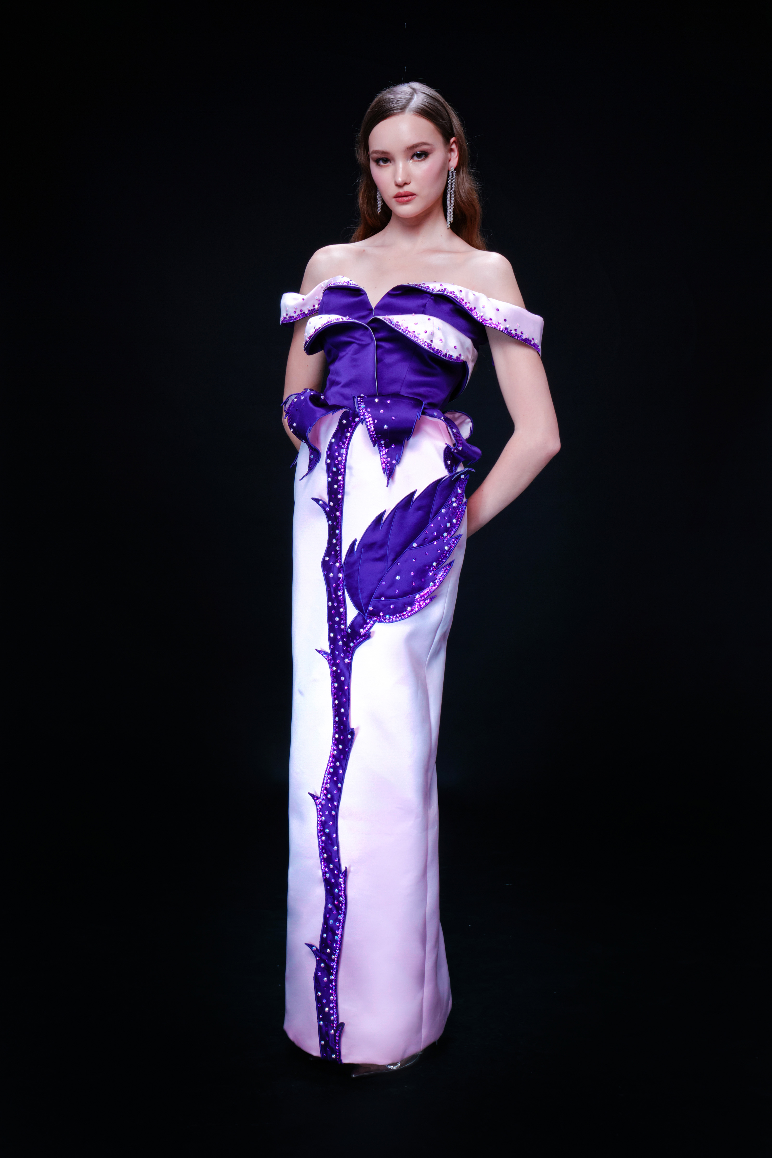 Giro Dress - Baby Pink Dark Purple