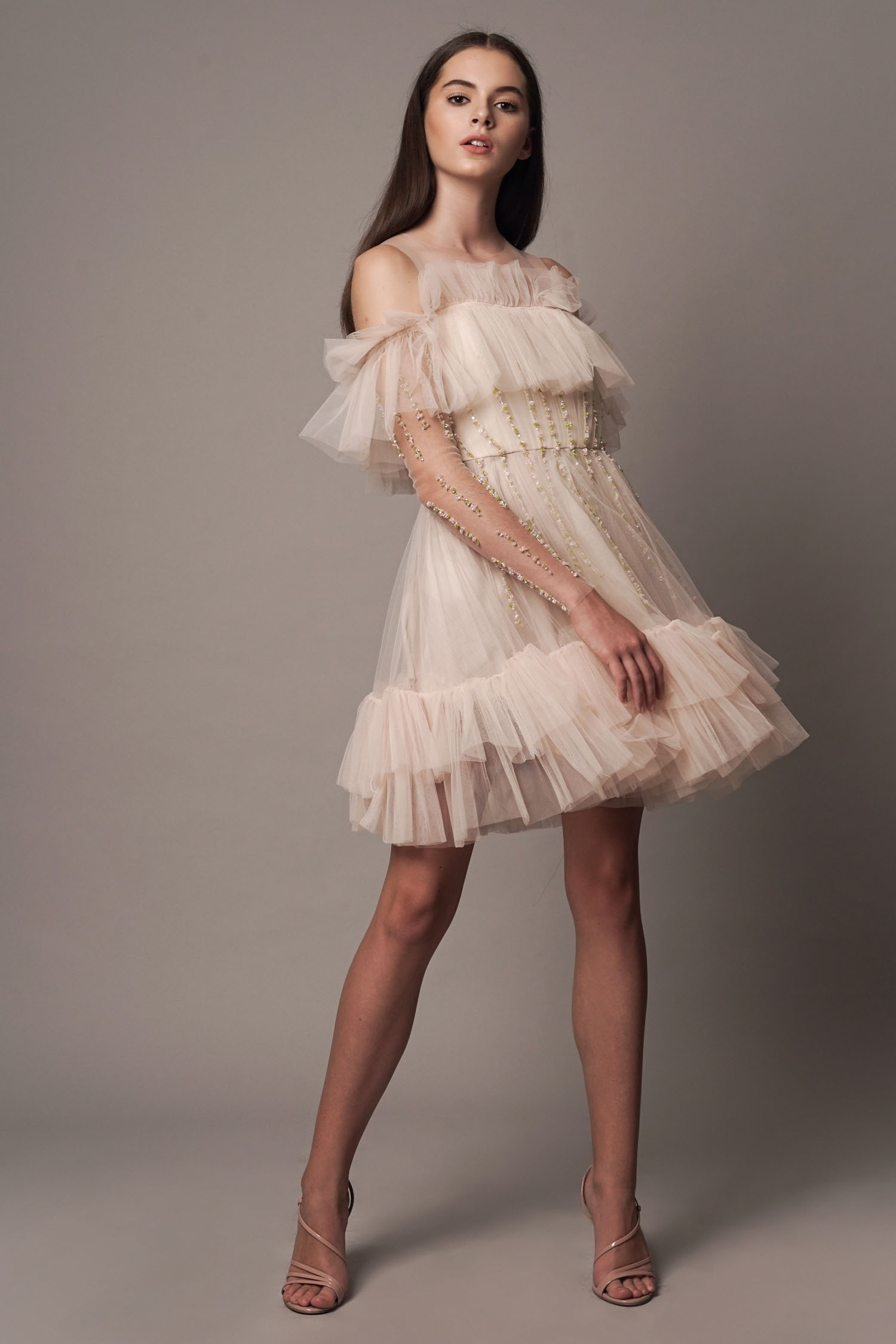 Grissa Dress - Peach Cream