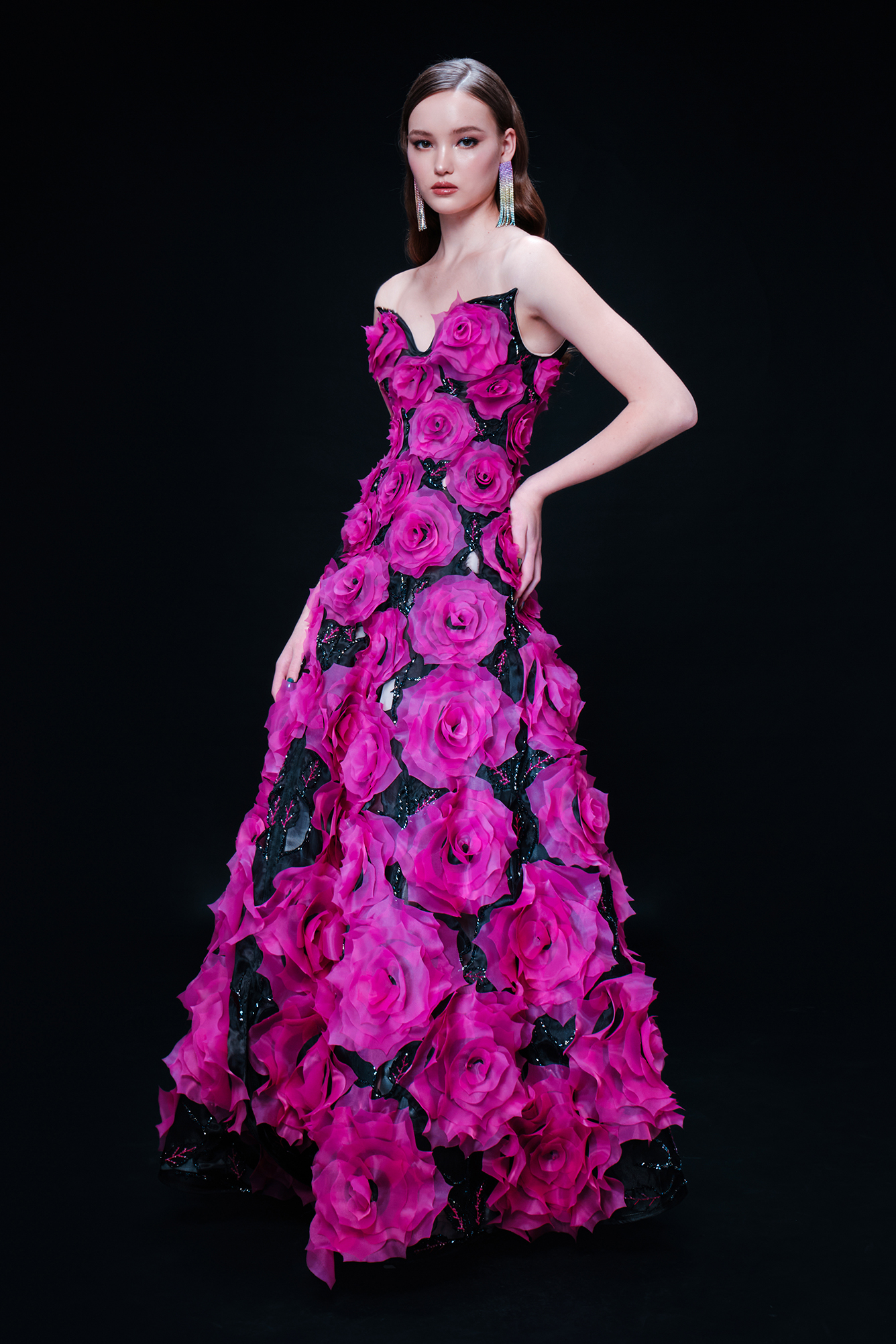 Thonella Dress - Dark Fuchsia