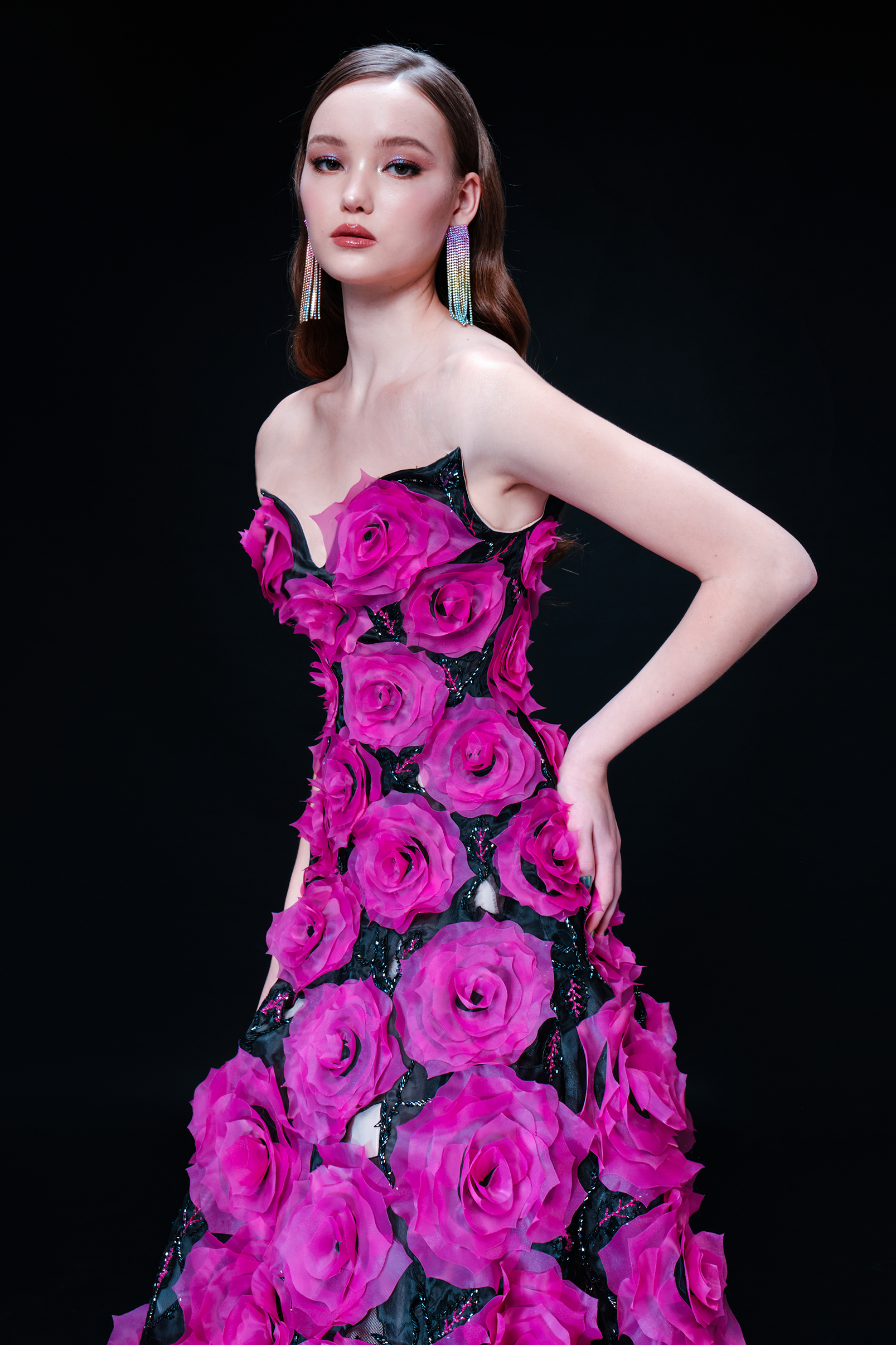 Thonella Dress - Dark Fuchsia