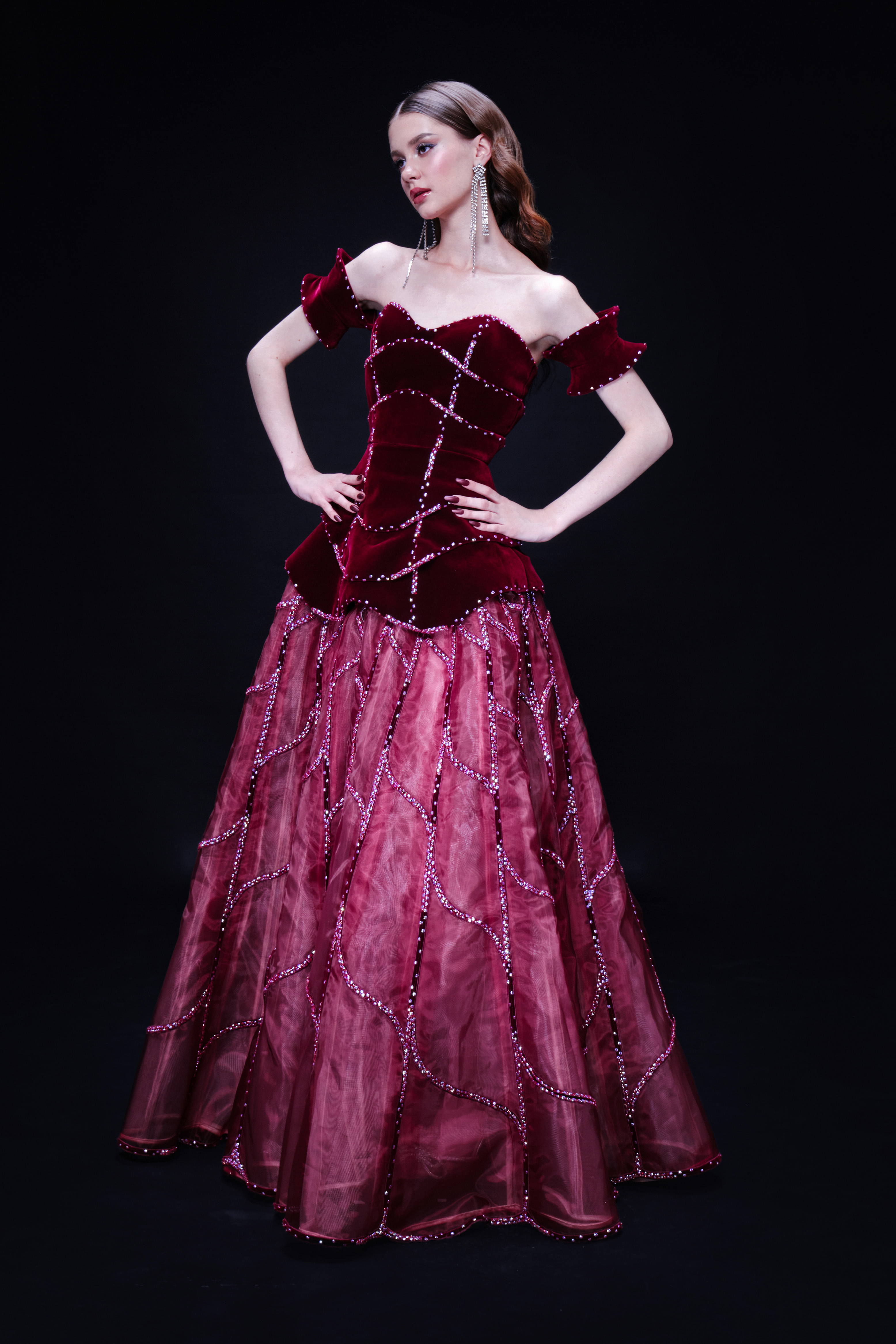 Muscella Dress - Maroon