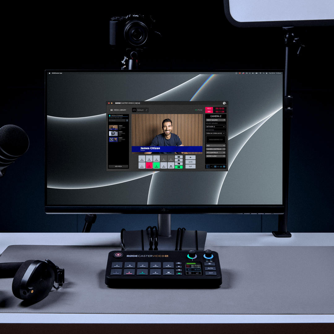 R&Oslash;DECaster Video scene switching