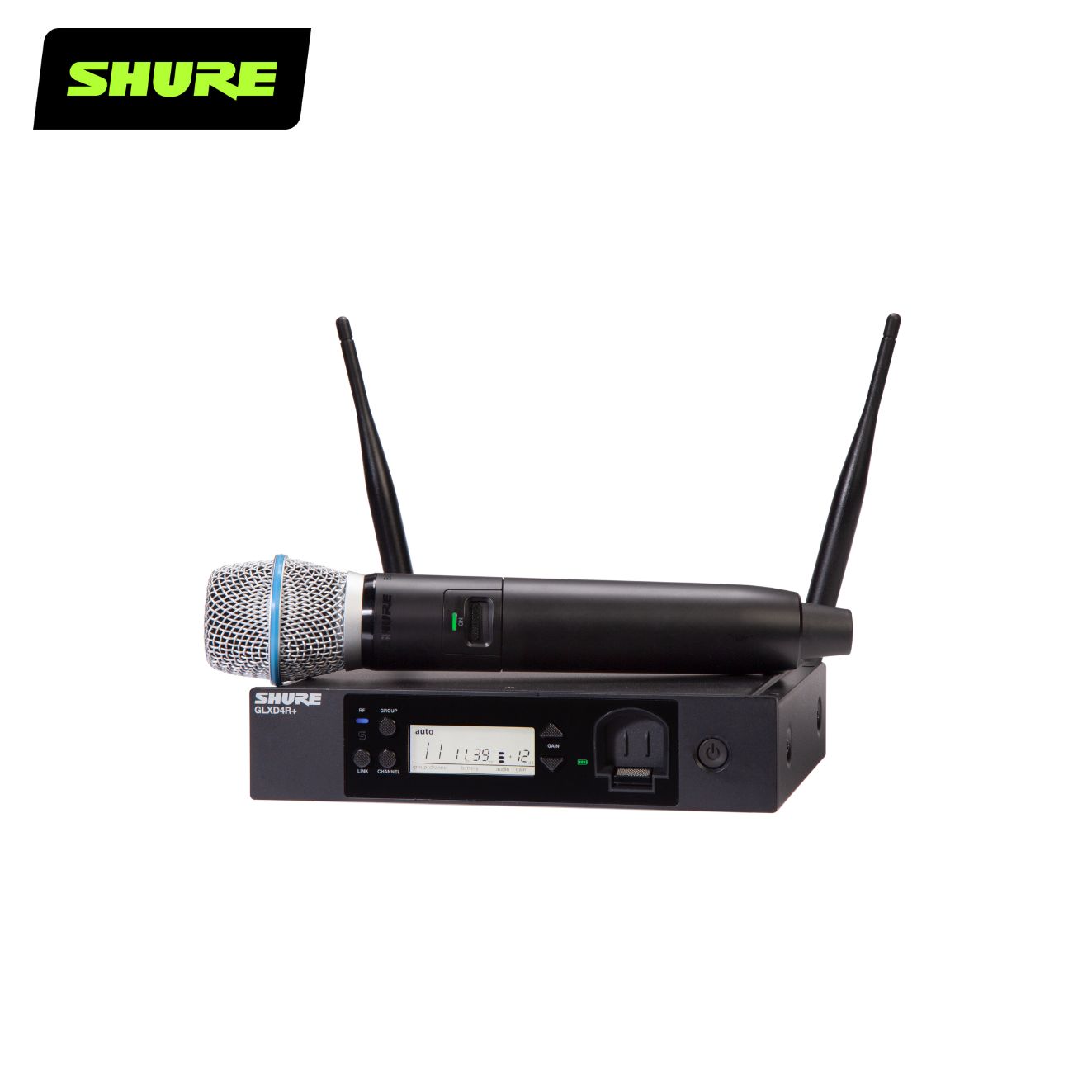 Shure GLXD24R+A/B87A-Z4 Digital Wireless Rack System with BETA®87A Vocal Microphone