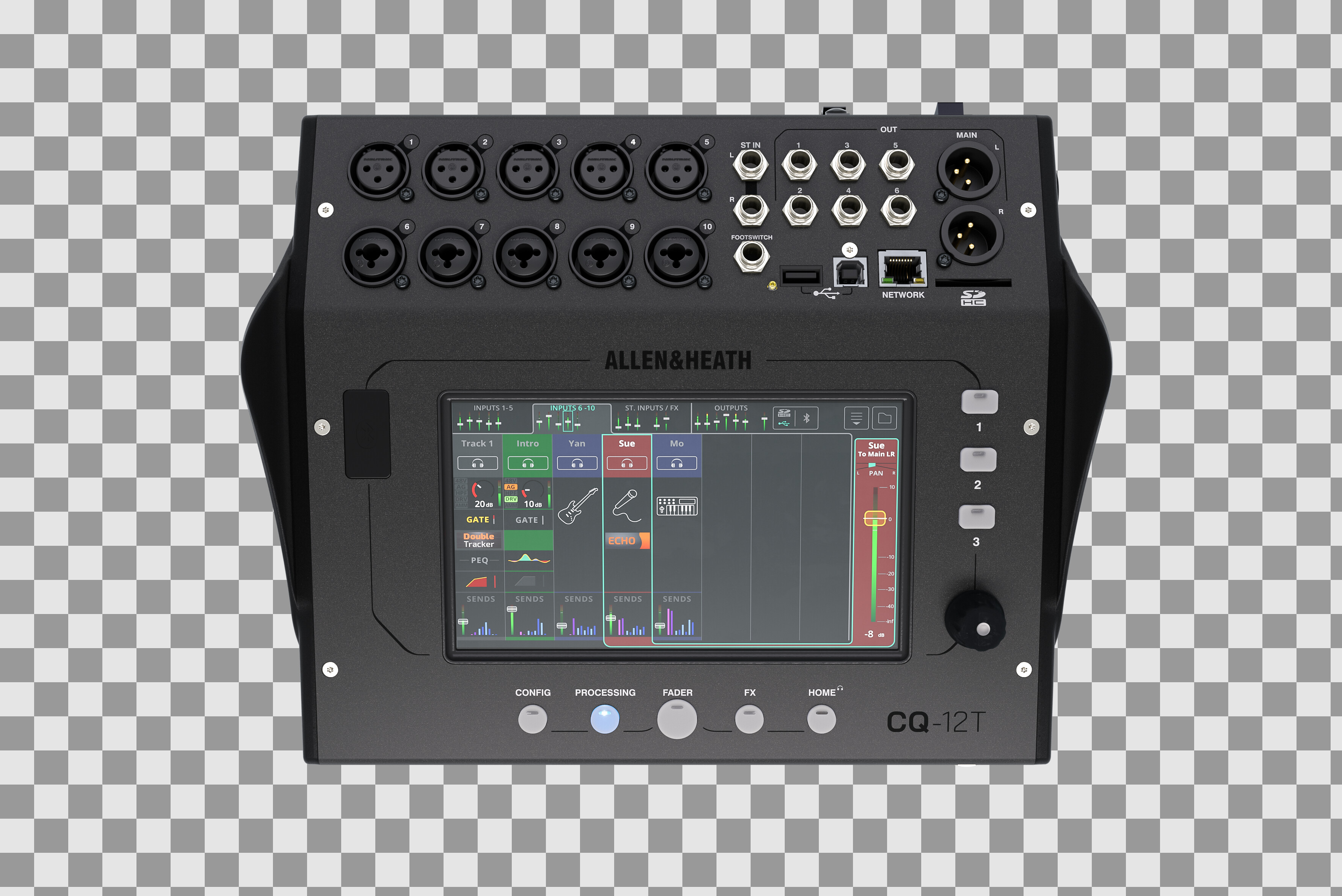 Allen & Heath CQ-12T Ultra-Compact 12in / 8out Digital Mixer