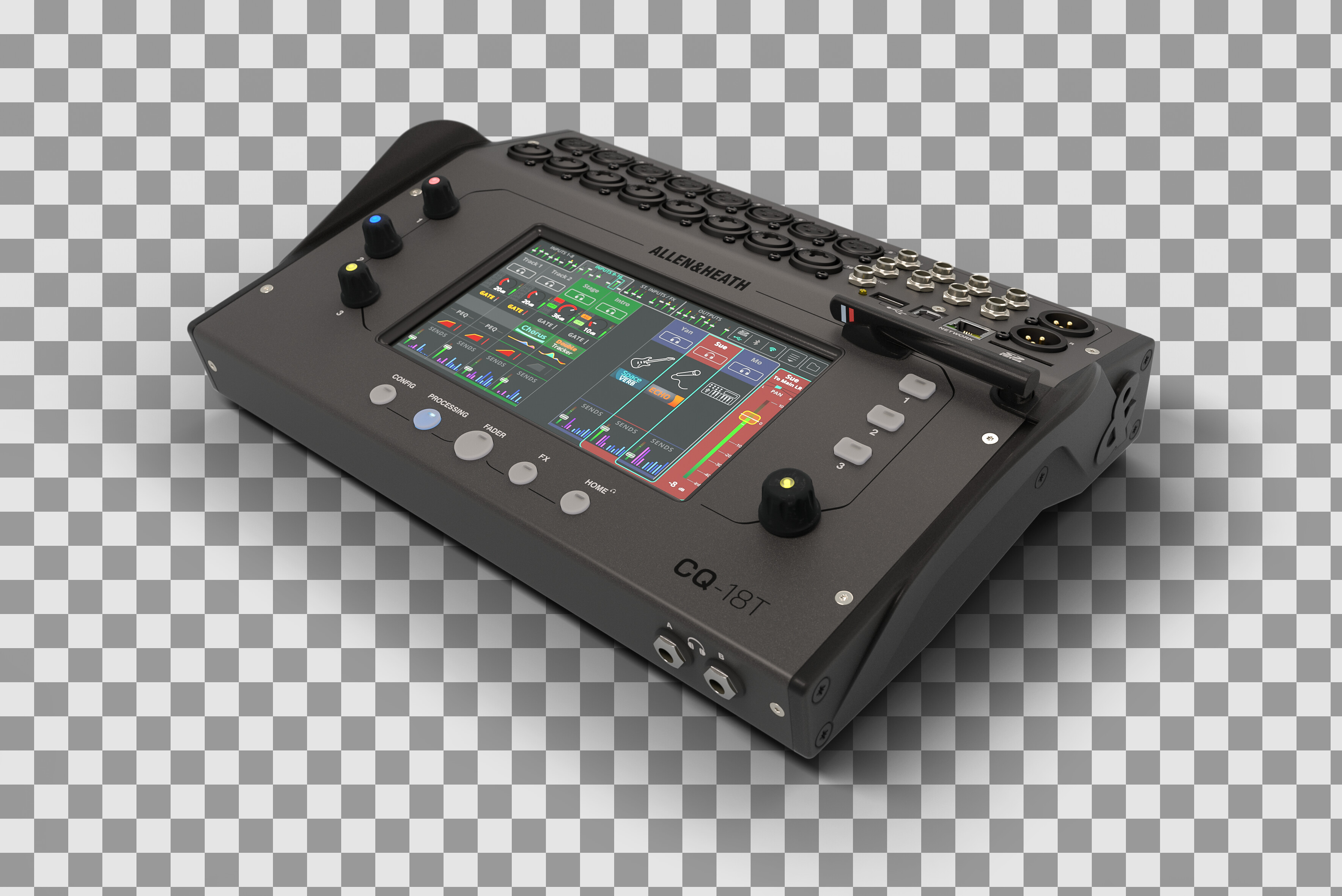 Allen & Heath CQ-18T Ultra-Compact 18in / 8out Digital Mixer with Wi-Fi