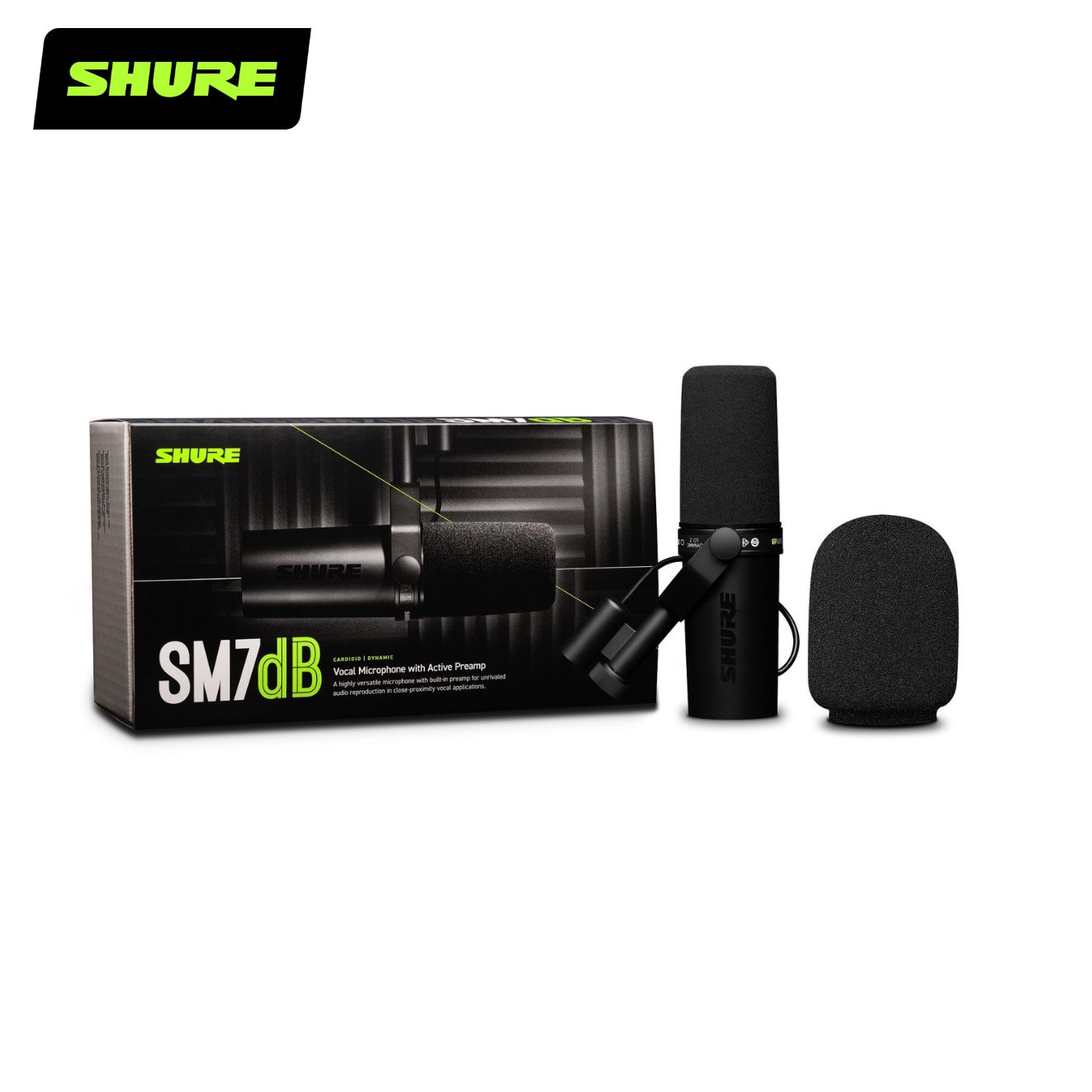 Shure SM7dB Dynamic Vocal Microphone With Built-in Preamp
