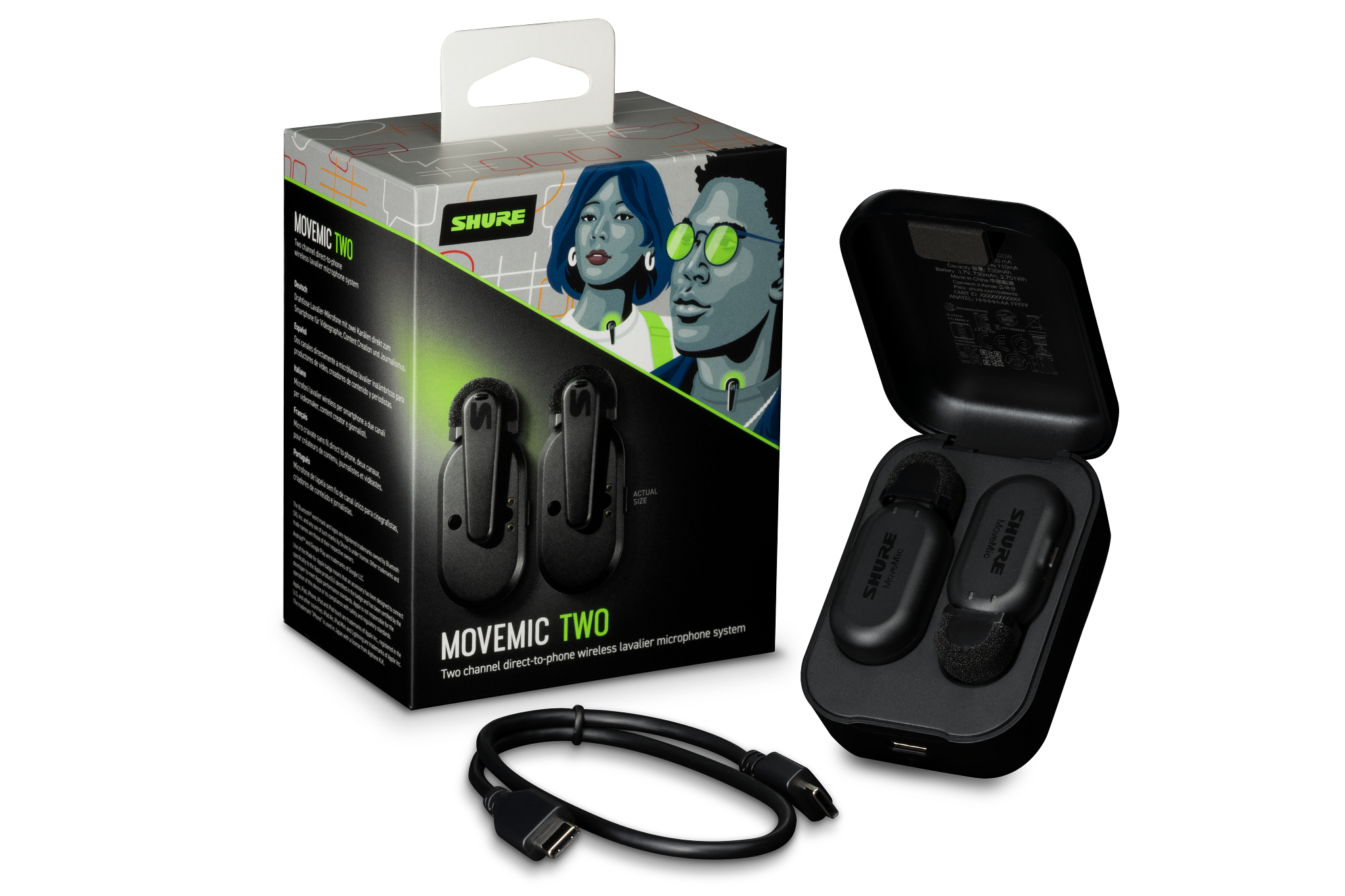 Shure MoveMic Two Two-Channel Wireless Lavalier Microphone