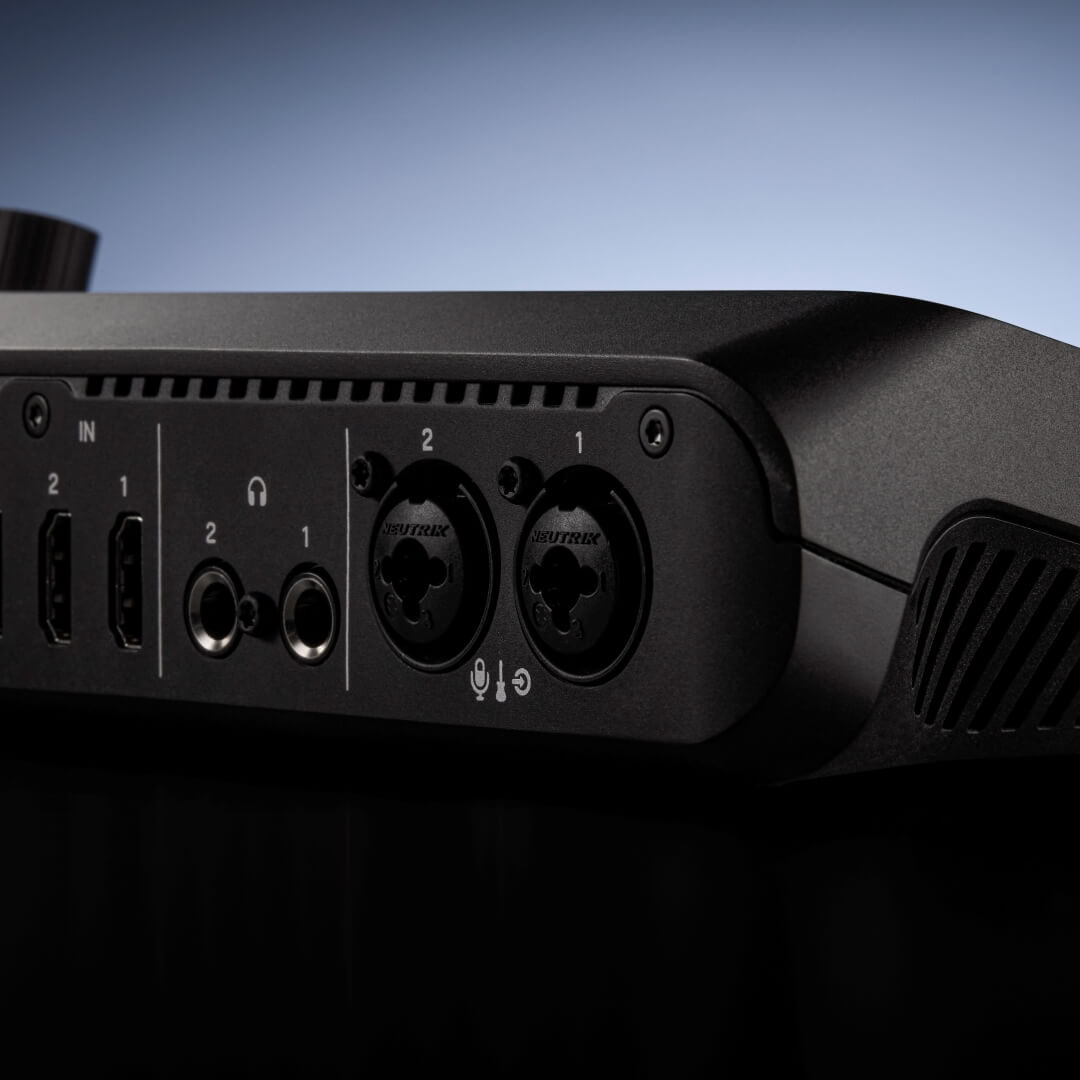 R&Oslash;DECaster Video audio channels displayed on computer screen