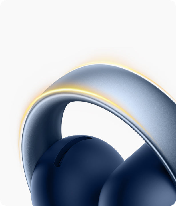 soundcore headphones with soft headband and blue design