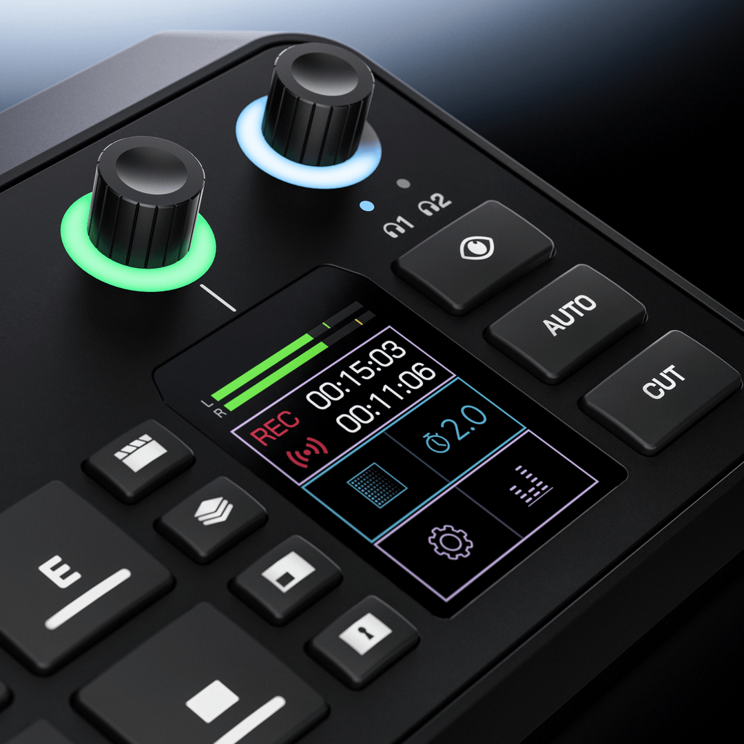 R&Oslash;DECaster Video interface closeup