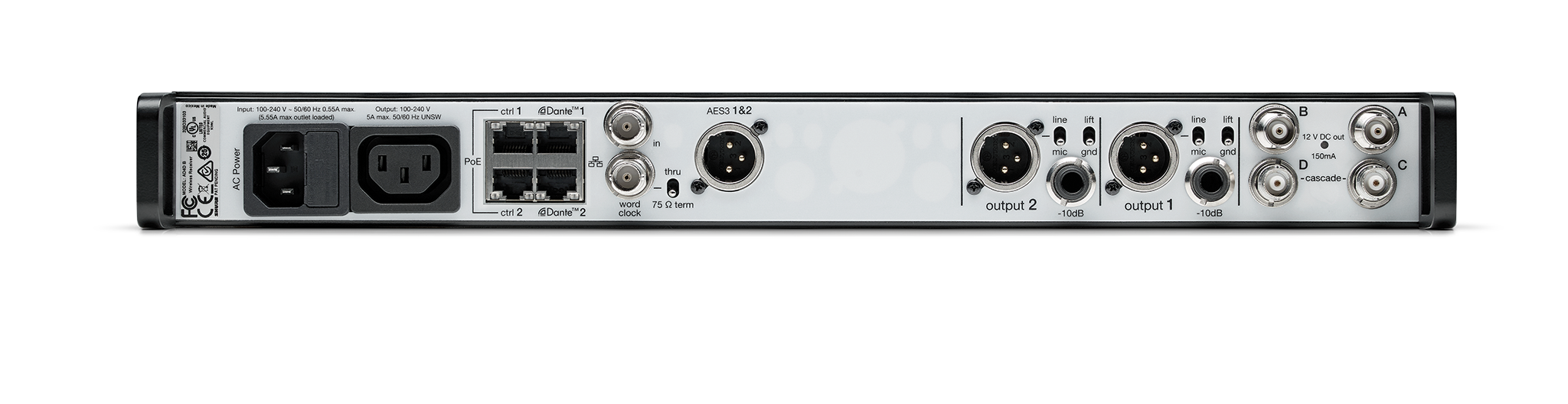 Shure AD4D Two-Channel Digital Wireless Receiver